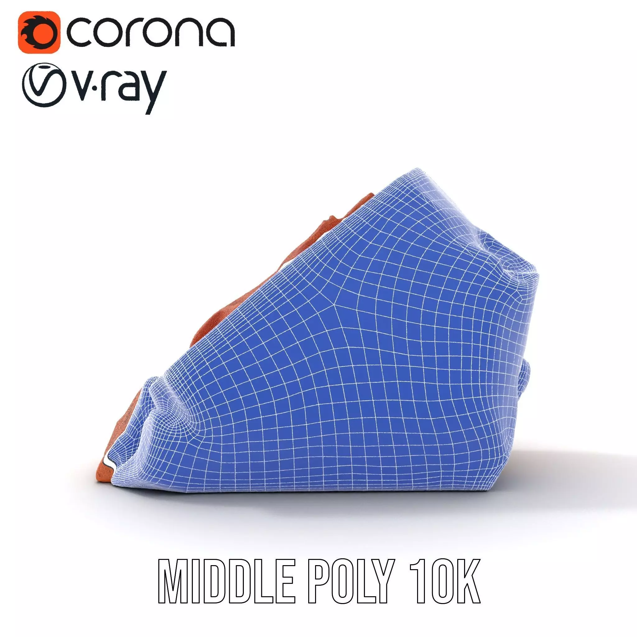 Rustic Clay Boulder model pack Low-poly 3D model_25