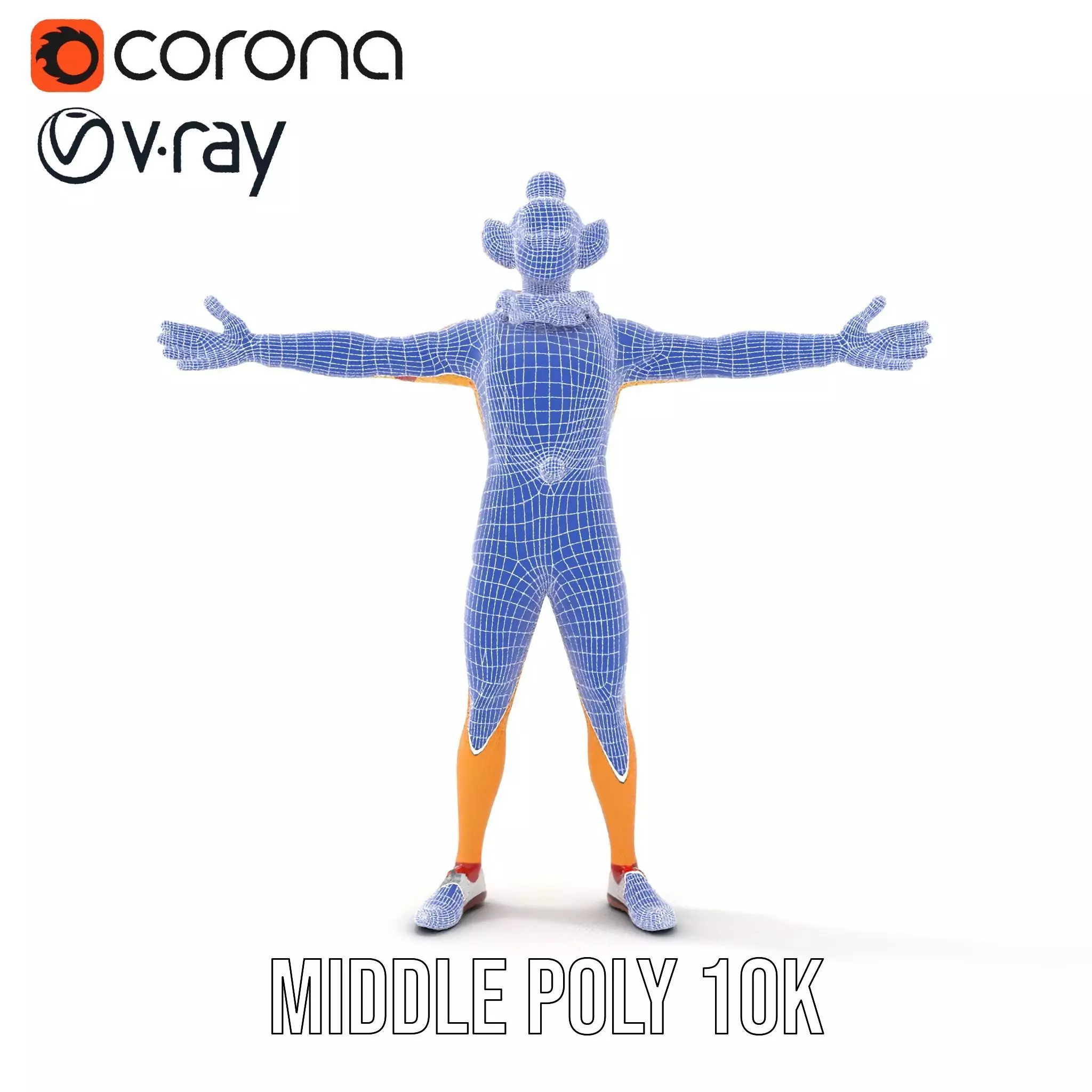 Colorful Juggling Clown model pack Low-poly 3D model_17