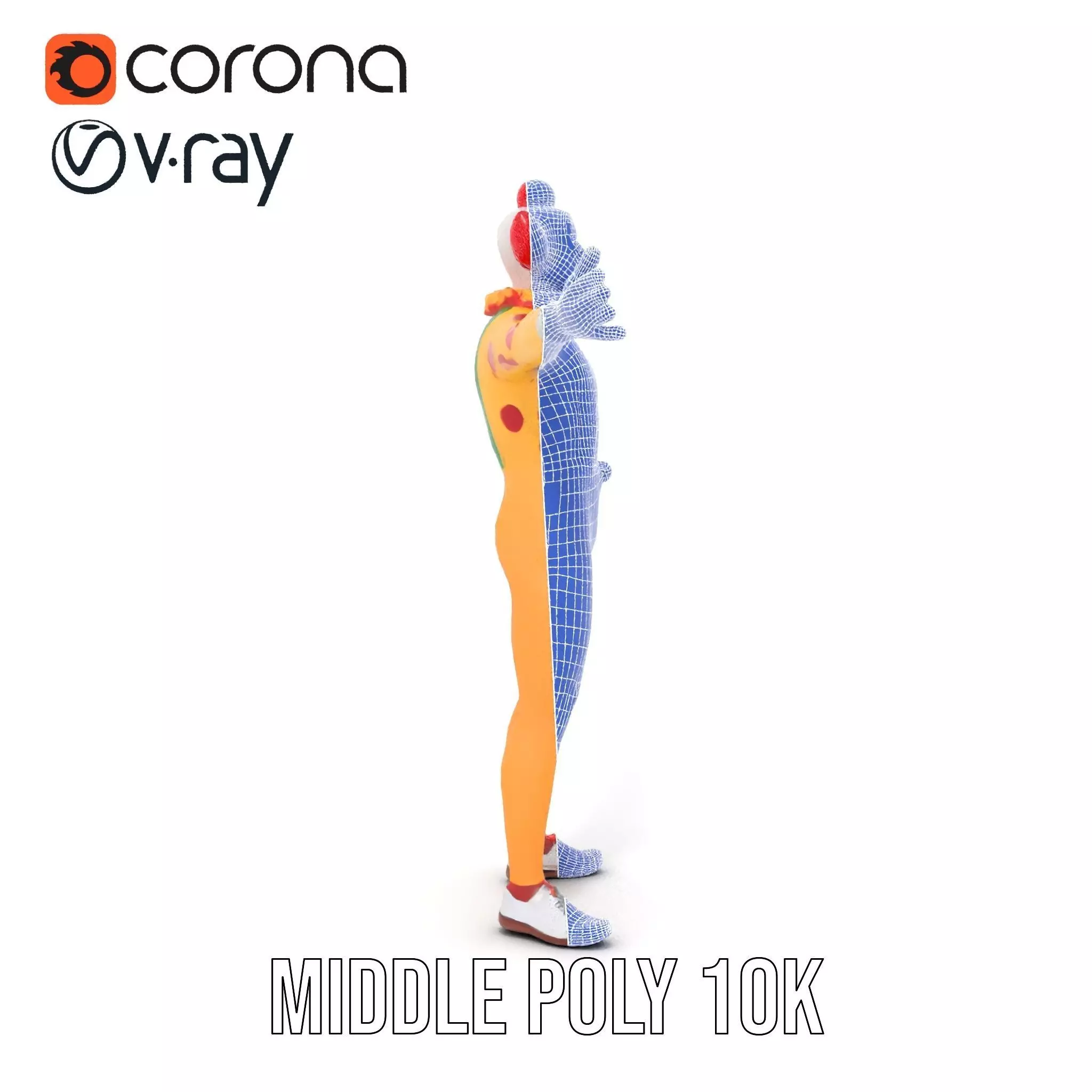 Colorful Juggling Clown model pack Low-poly 3D model_22