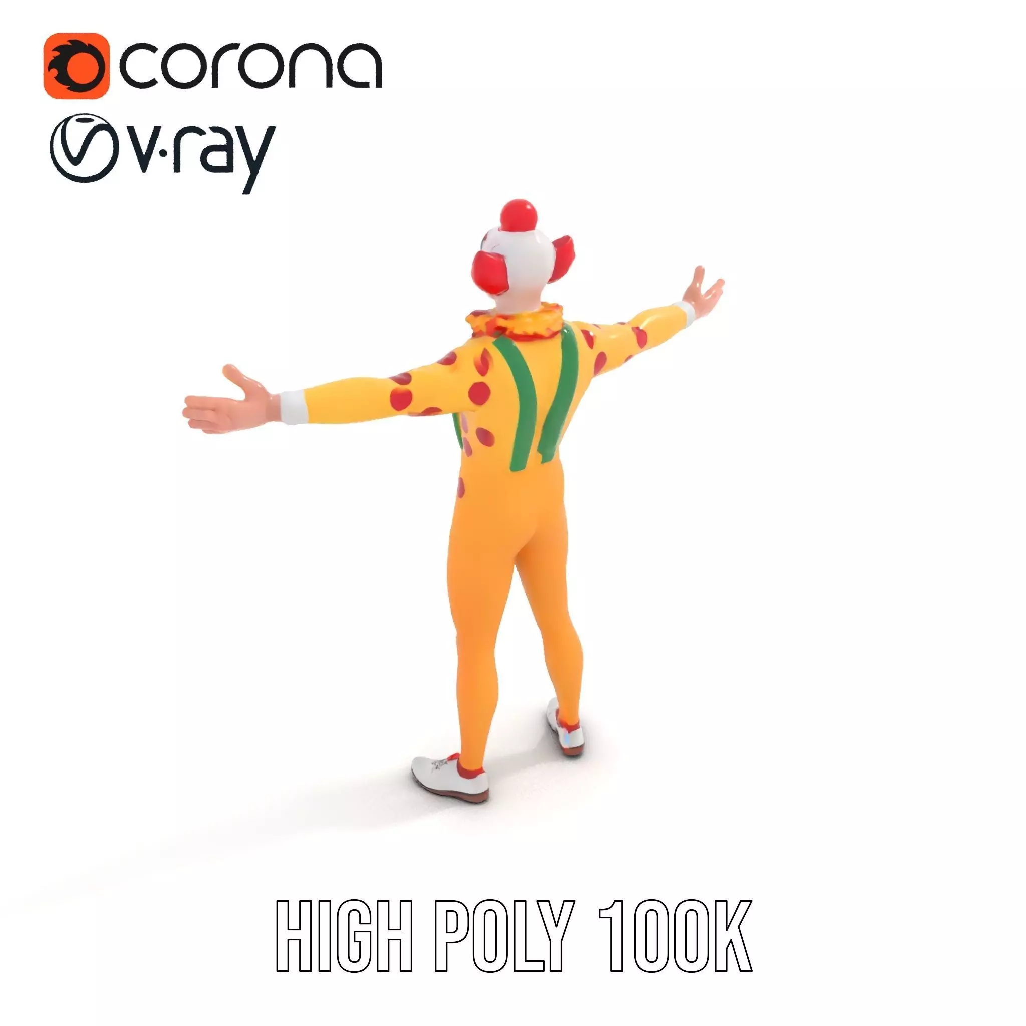 Colorful Juggling Clown model pack Low-poly 3D model_16