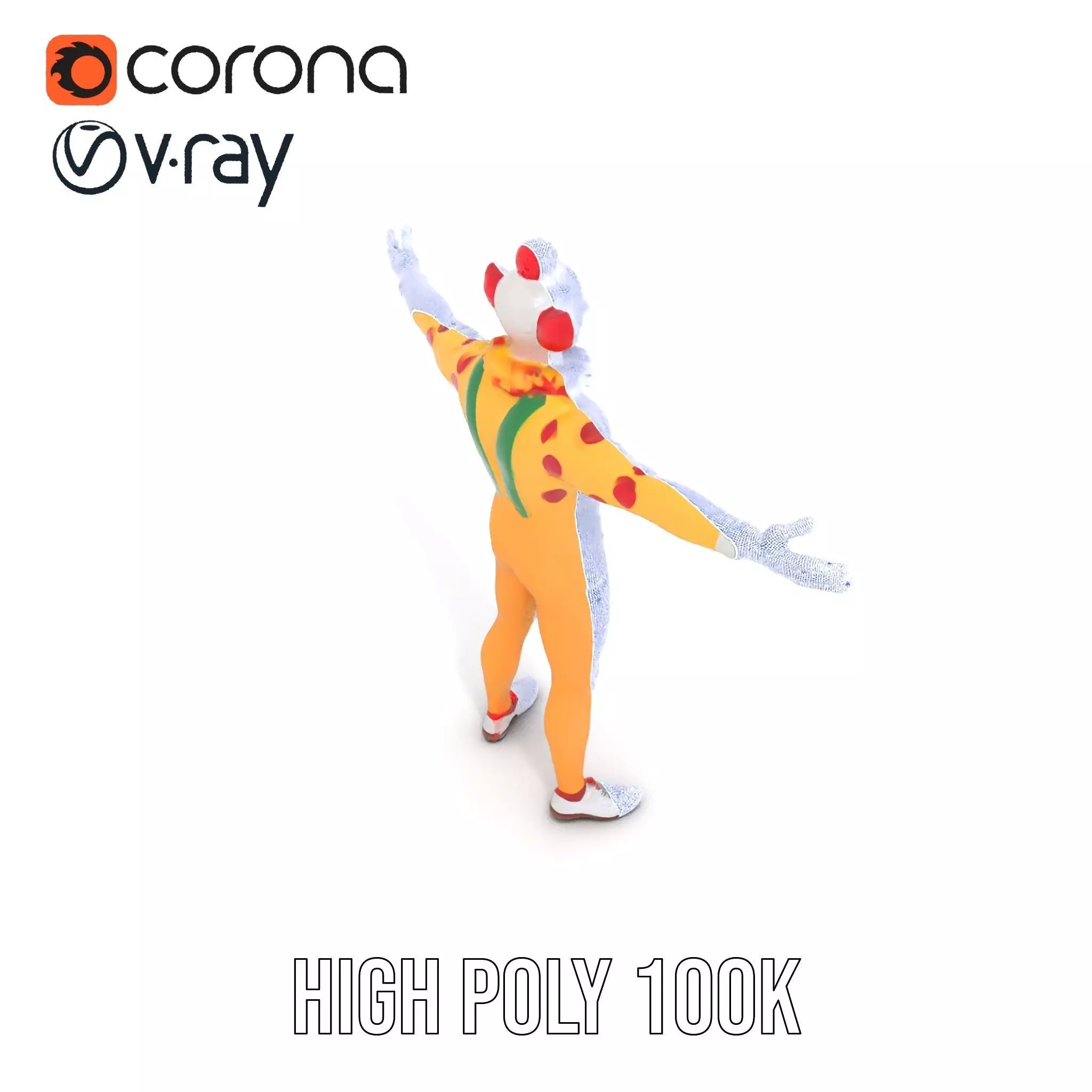Colorful Juggling Clown model pack Low-poly 3D model_30