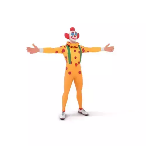 Colorful Juggling Clown model pack Low-poly 3D model