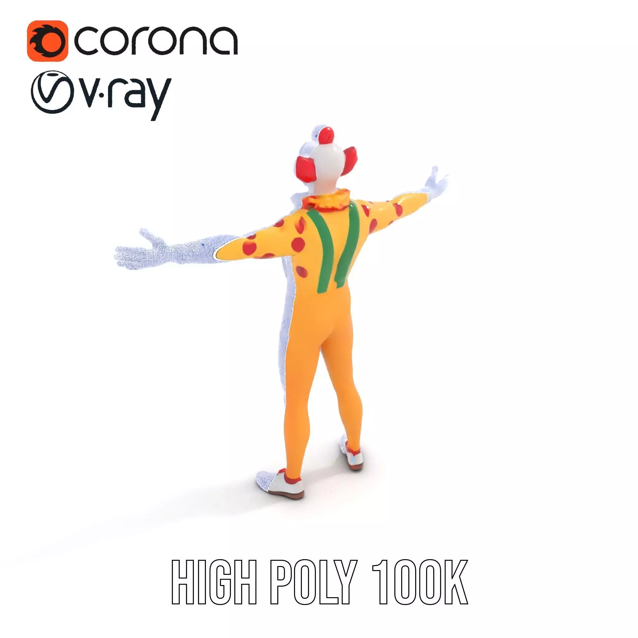 Colorful Juggling Clown model pack Low-poly 3D model_33