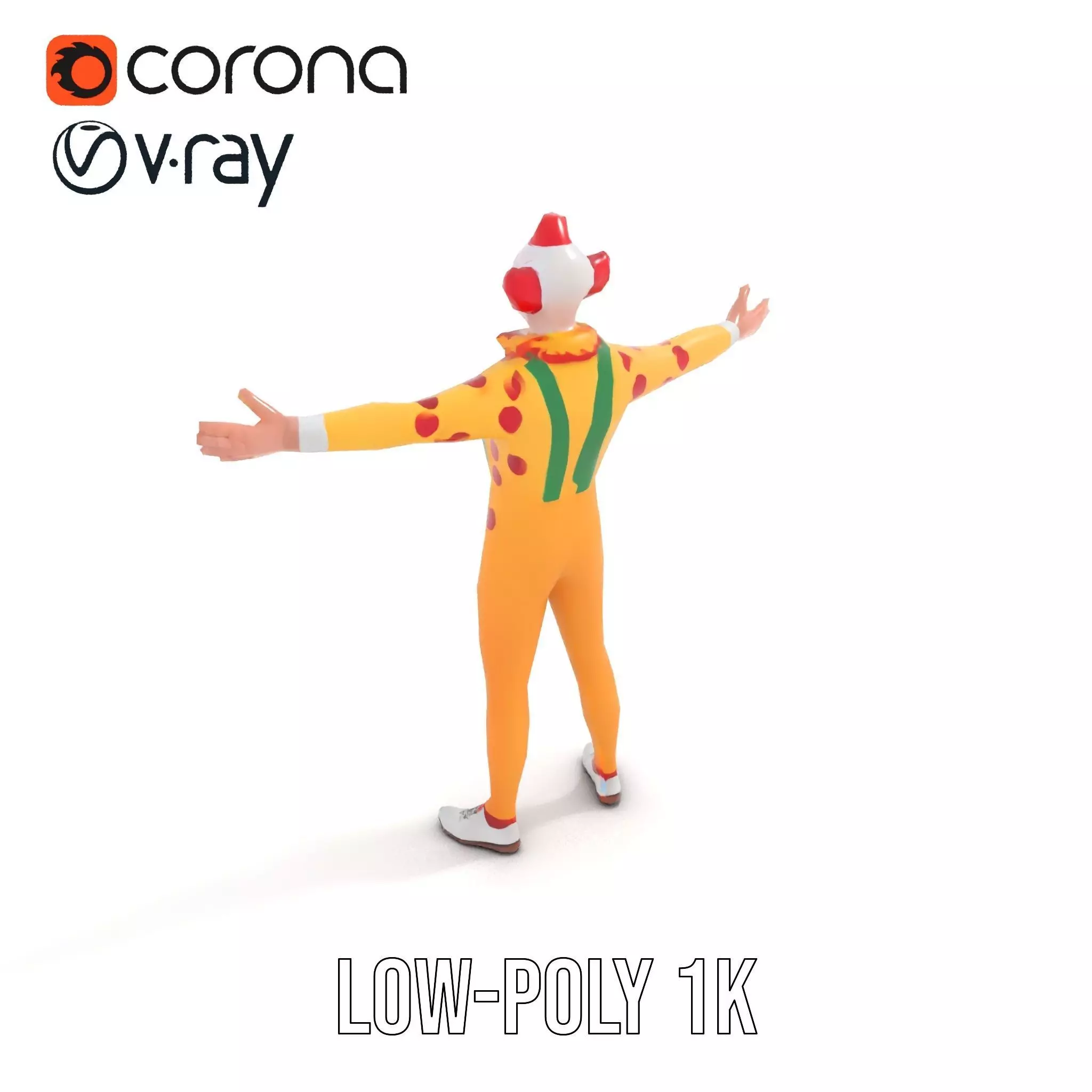 Colorful Juggling Clown model pack Low-poly 3D model_8
