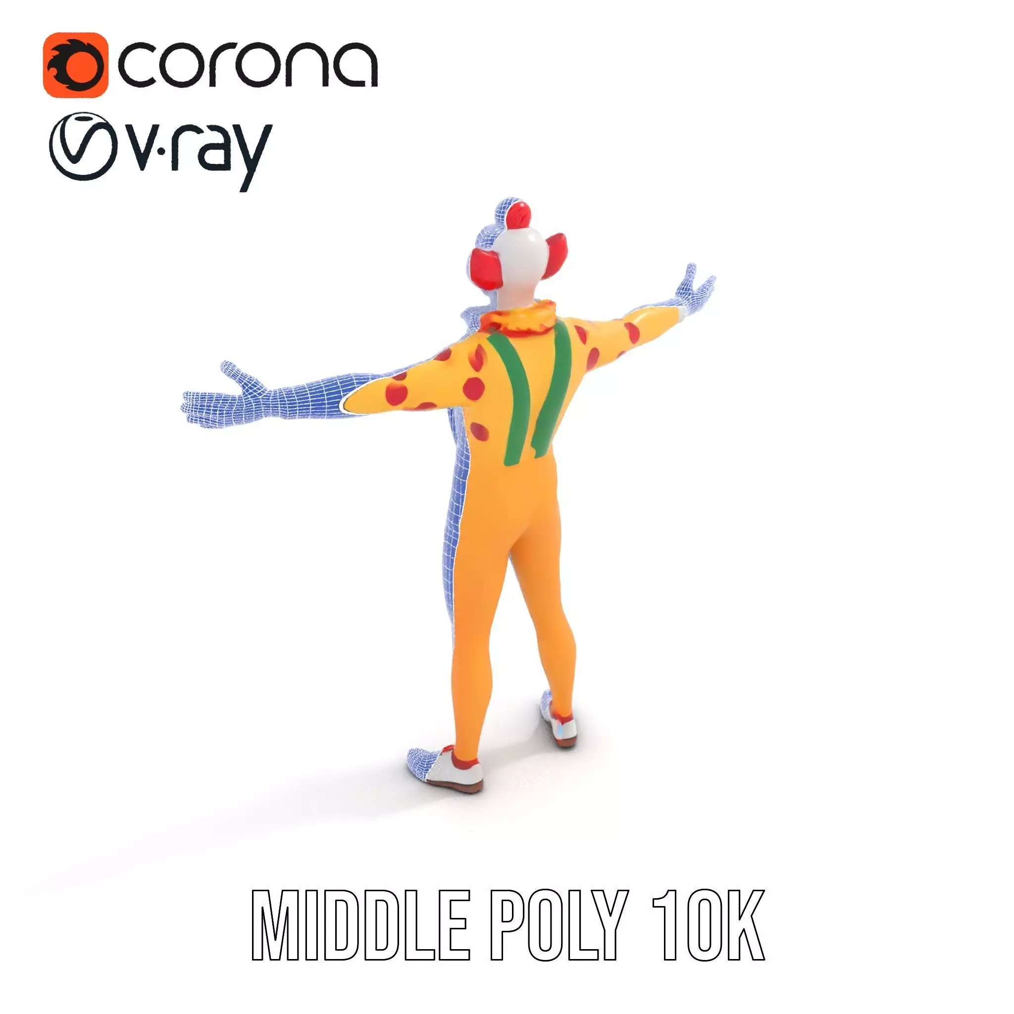Colorful Juggling Clown model pack Low-poly 3D model_28