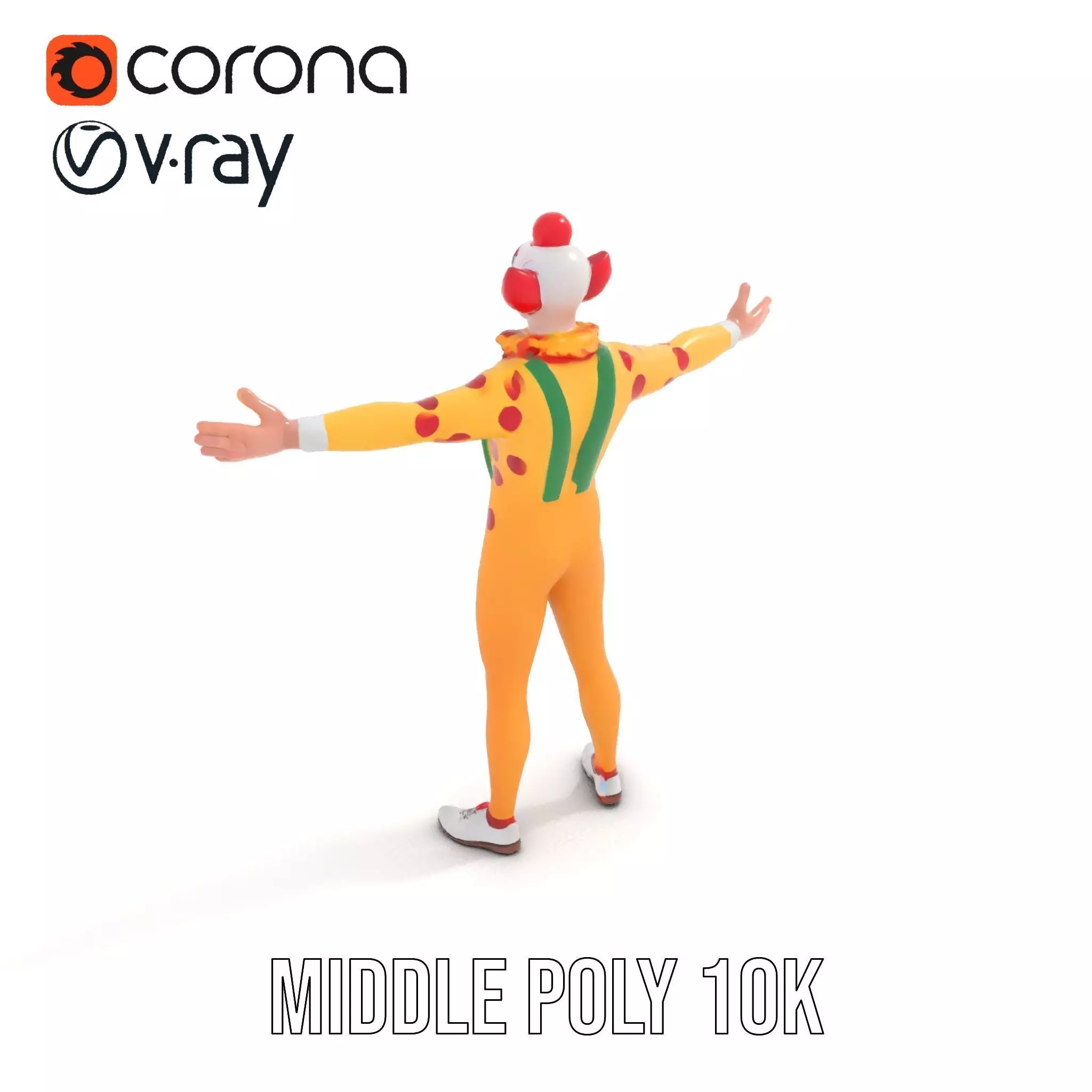 Colorful Juggling Clown model pack Low-poly 3D model_6