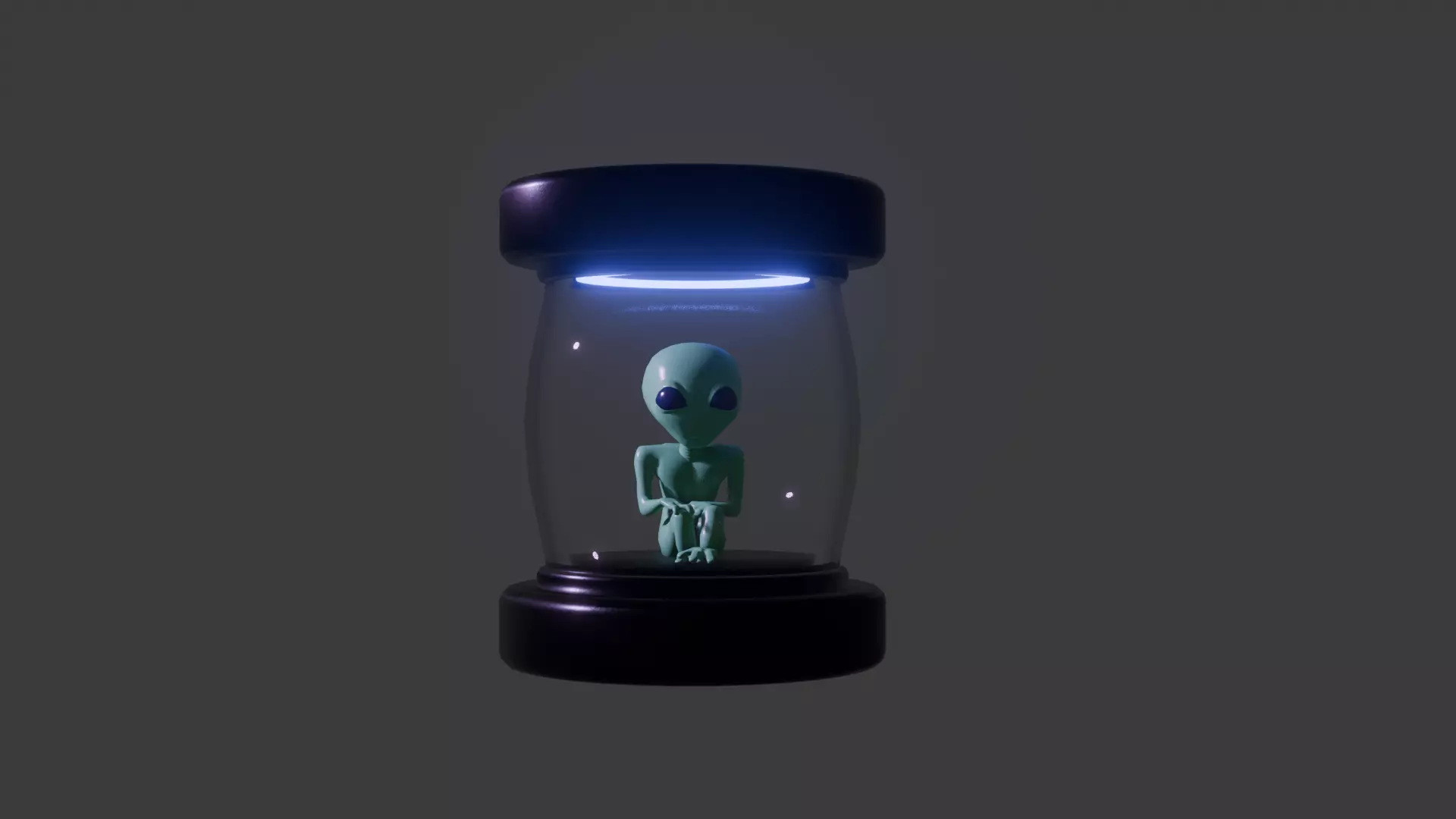 Alien in a Sci-Fi Tube - Low Poly 3D Model Low-poly 3D model_1