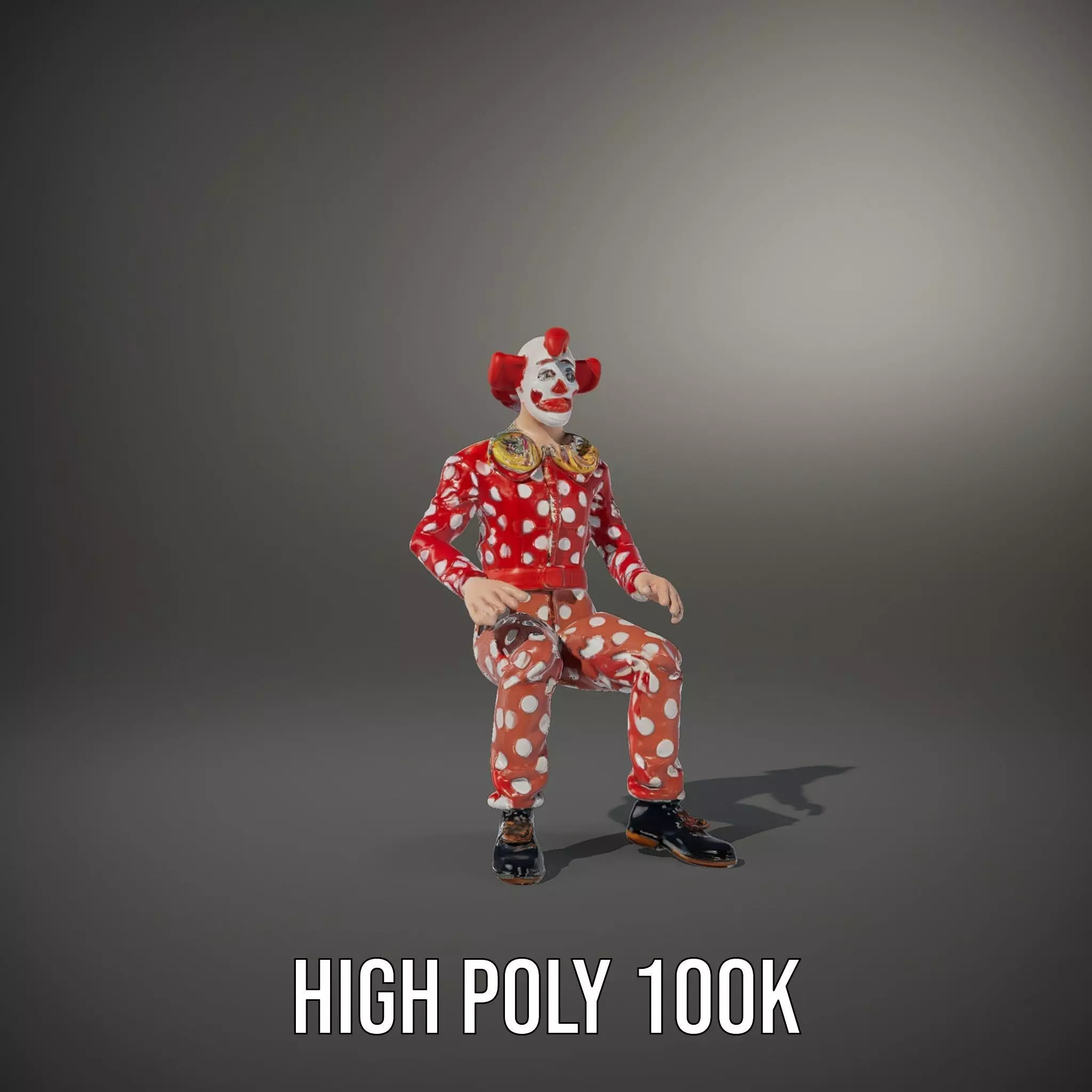 Polka Dot Clown model pack Low-poly 3D model_9