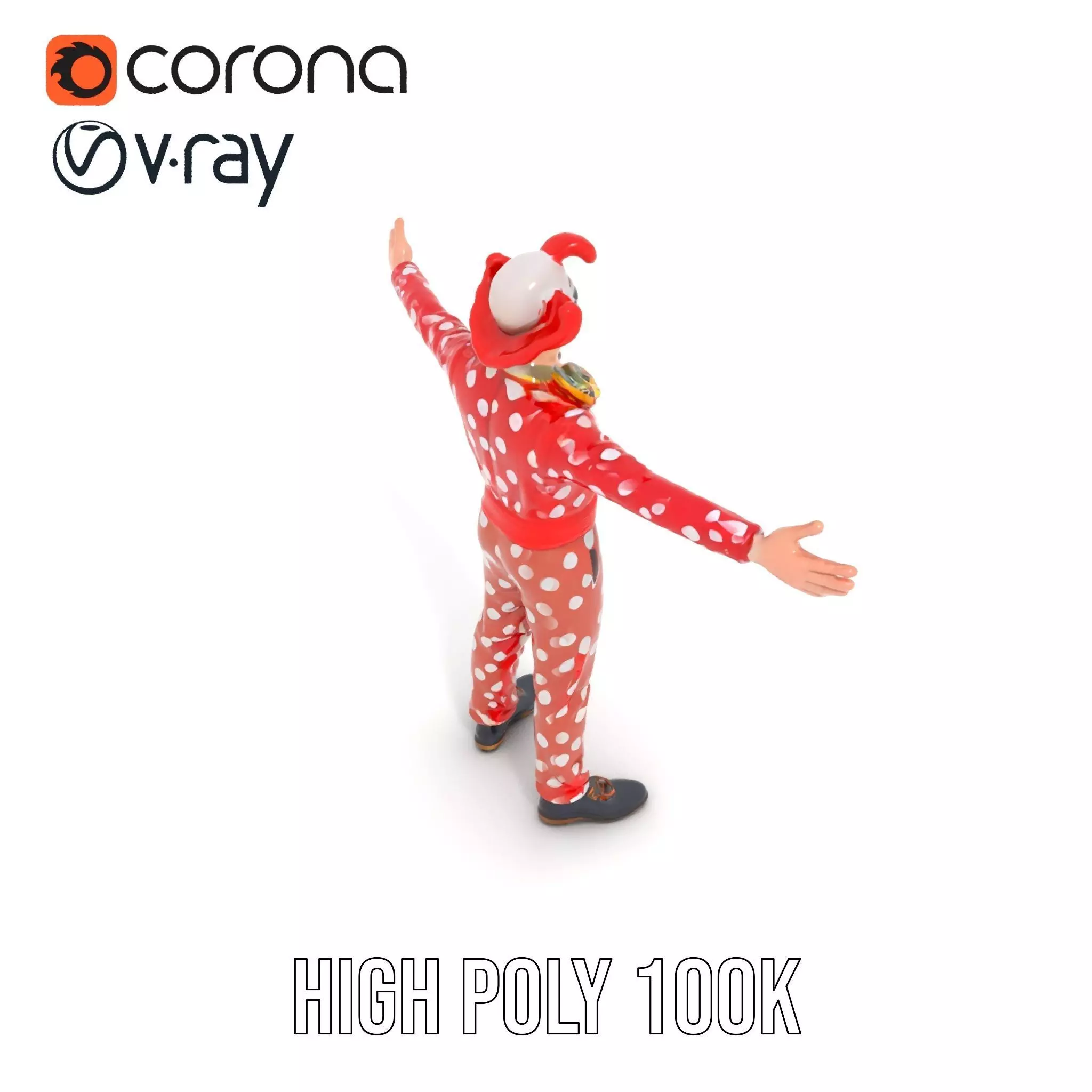 Polka Dot Clown model pack Low-poly 3D model_21