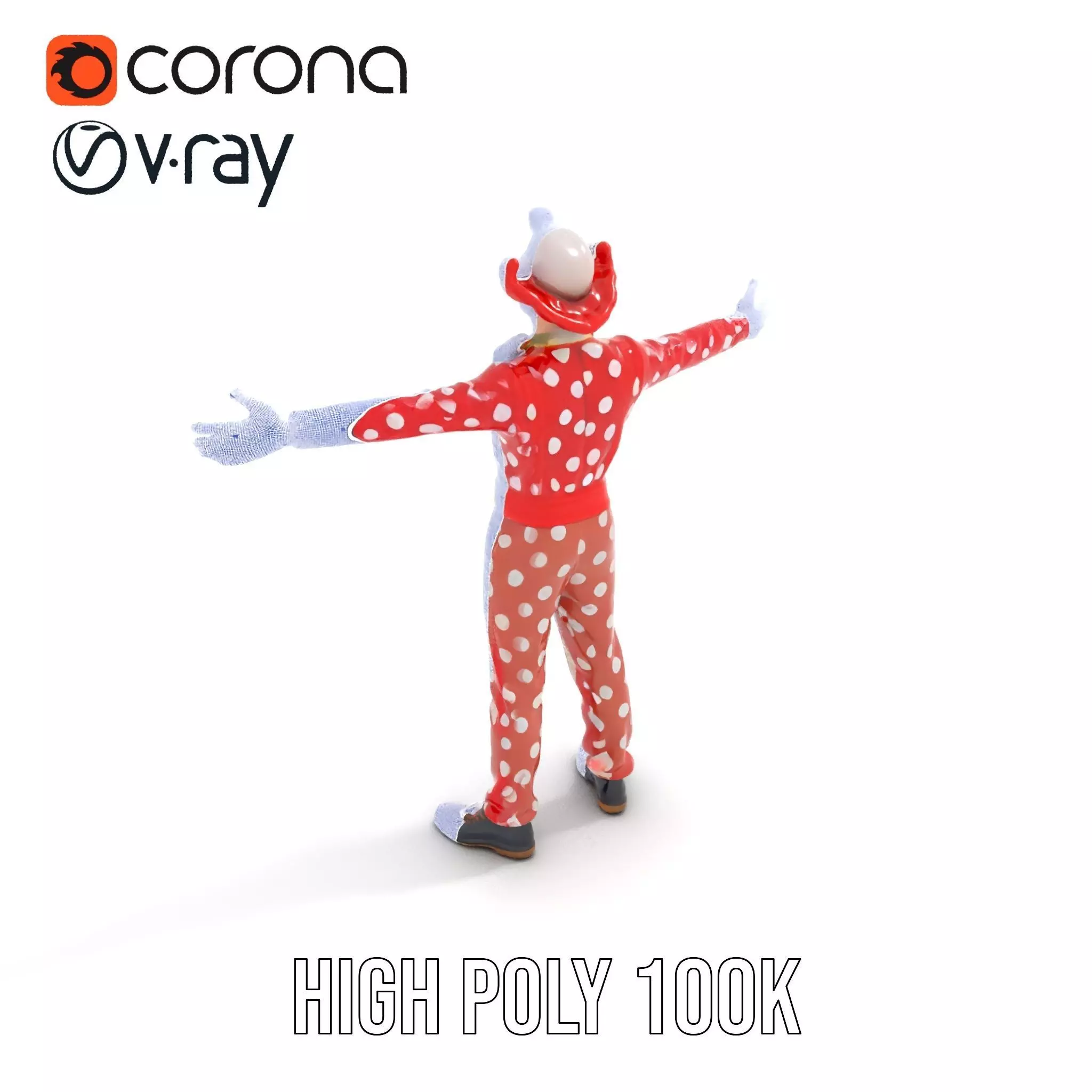 Polka Dot Clown model pack Low-poly 3D model_33