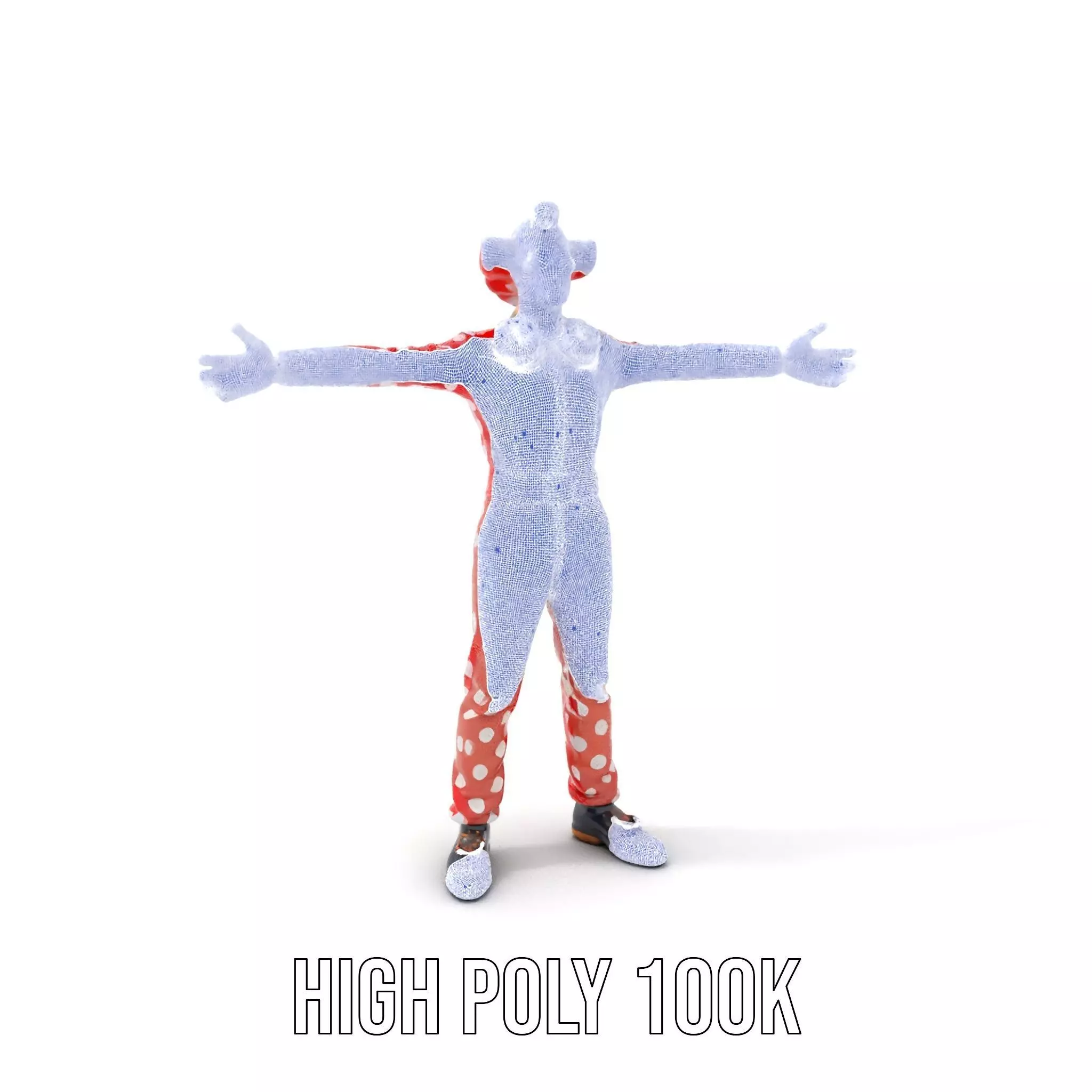 Polka Dot Clown model pack Low-poly 3D model_5