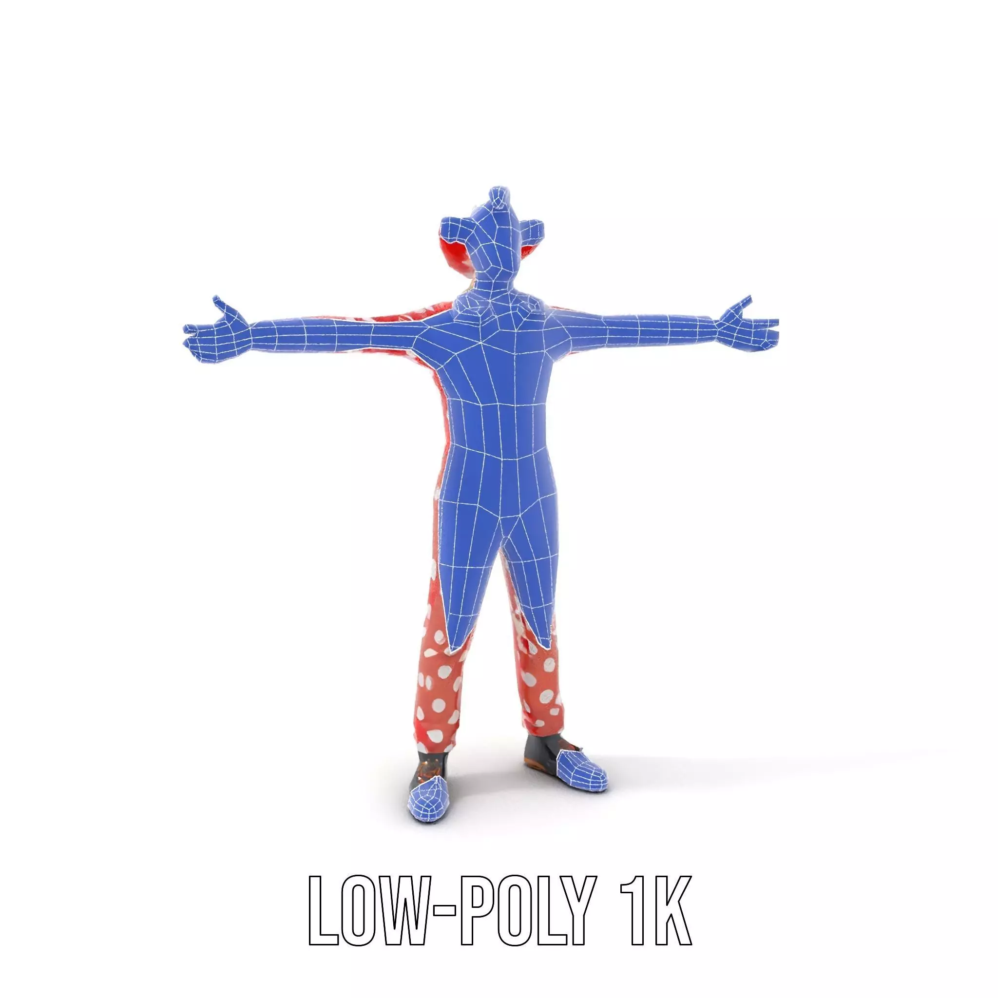 Polka Dot Clown model pack Low-poly 3D model_13