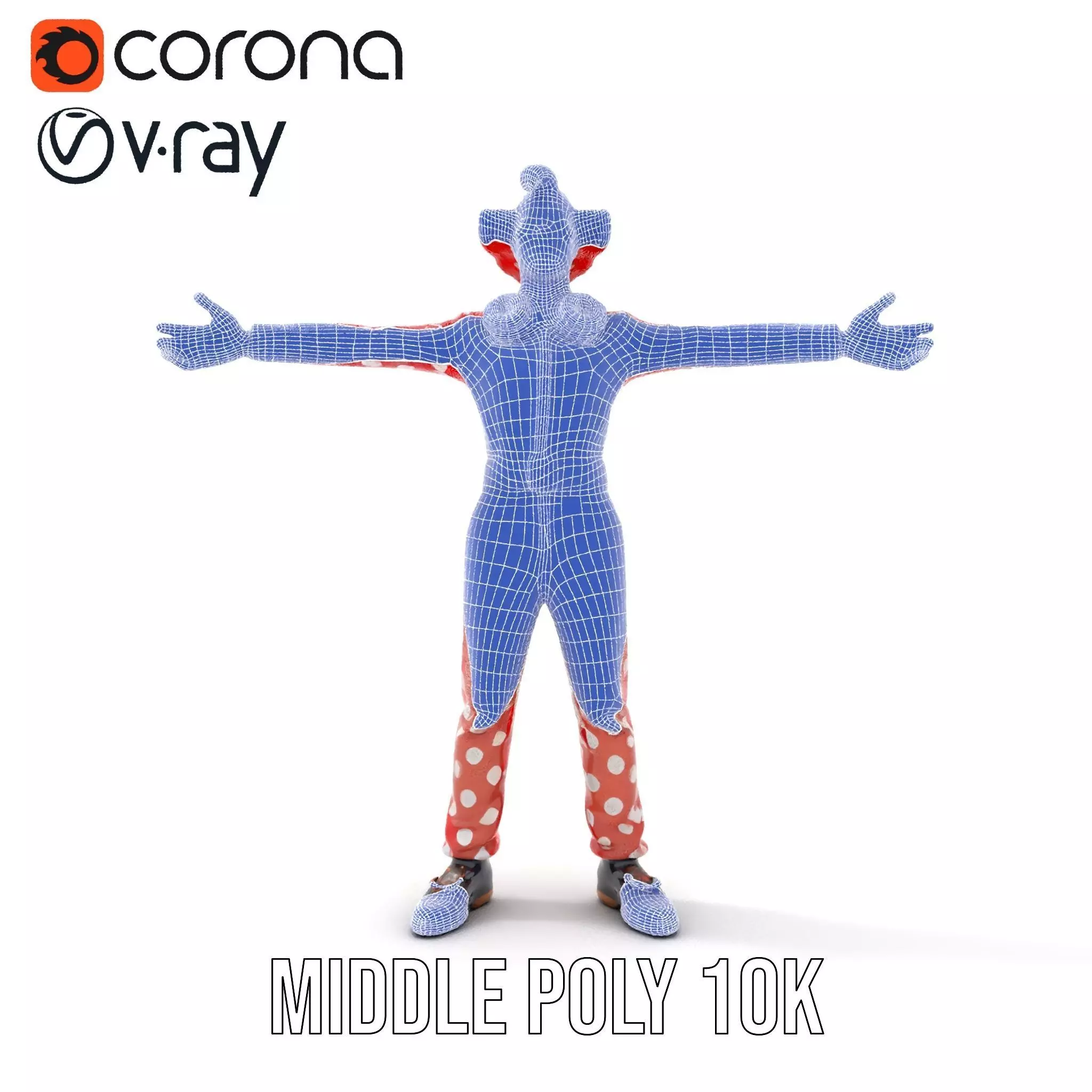 Polka Dot Clown model pack Low-poly 3D model_27