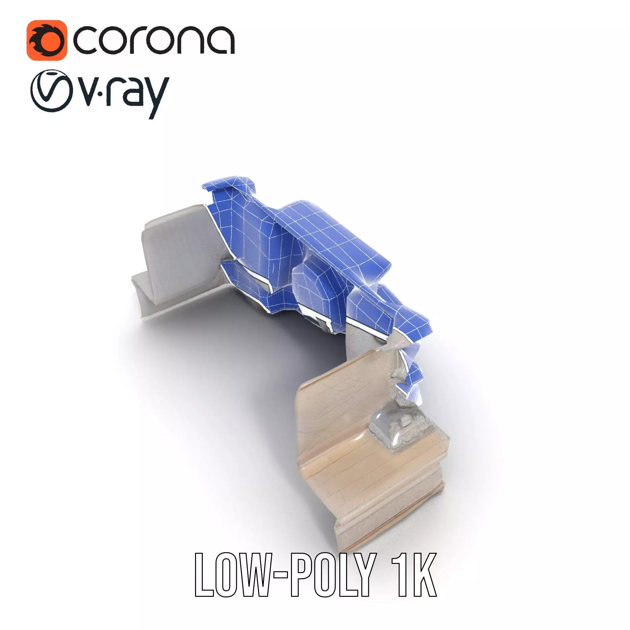 Elegant Stone Fountain model pack Low-poly 3D model_20