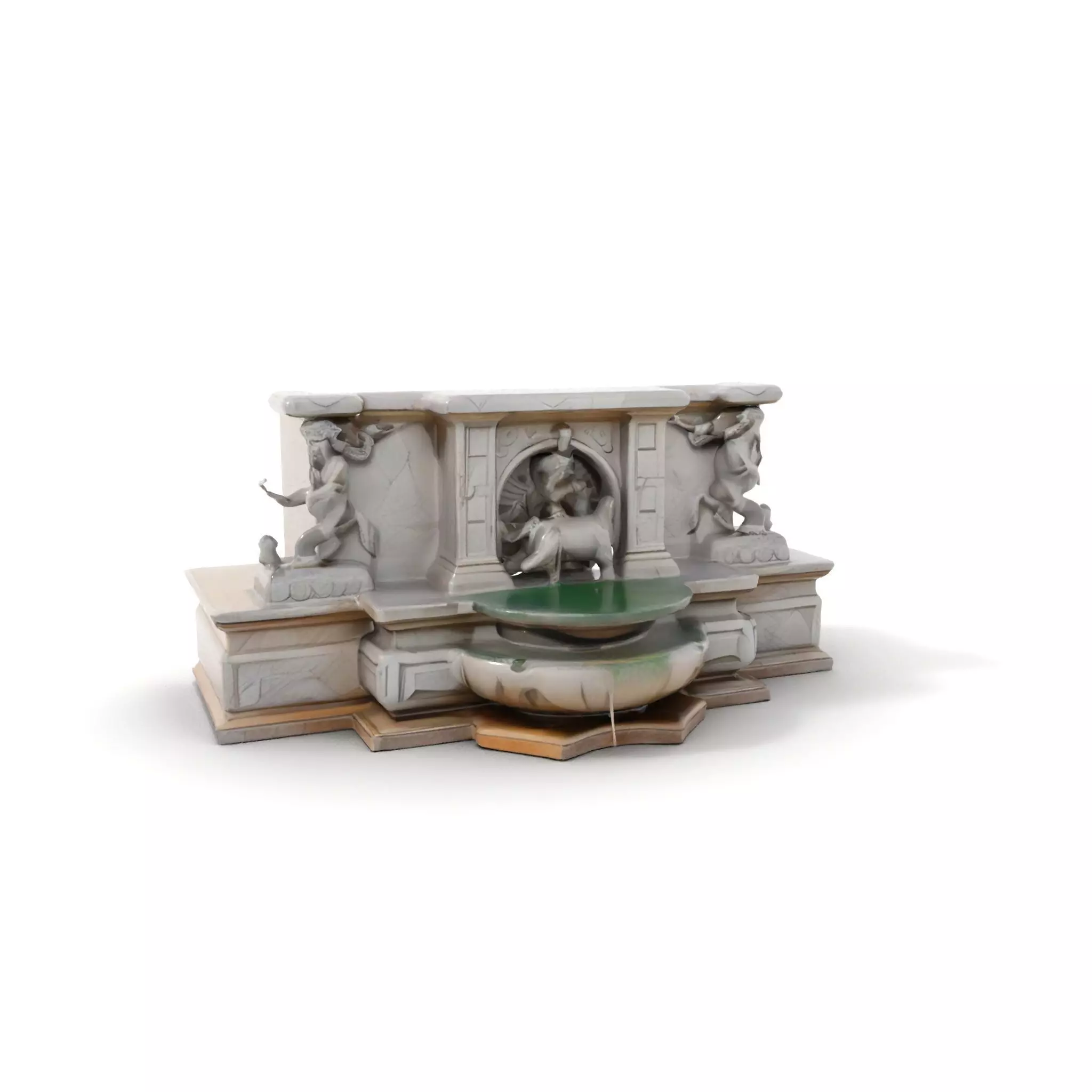 Elegant Stone Fountain model pack Low-poly 3D model_0