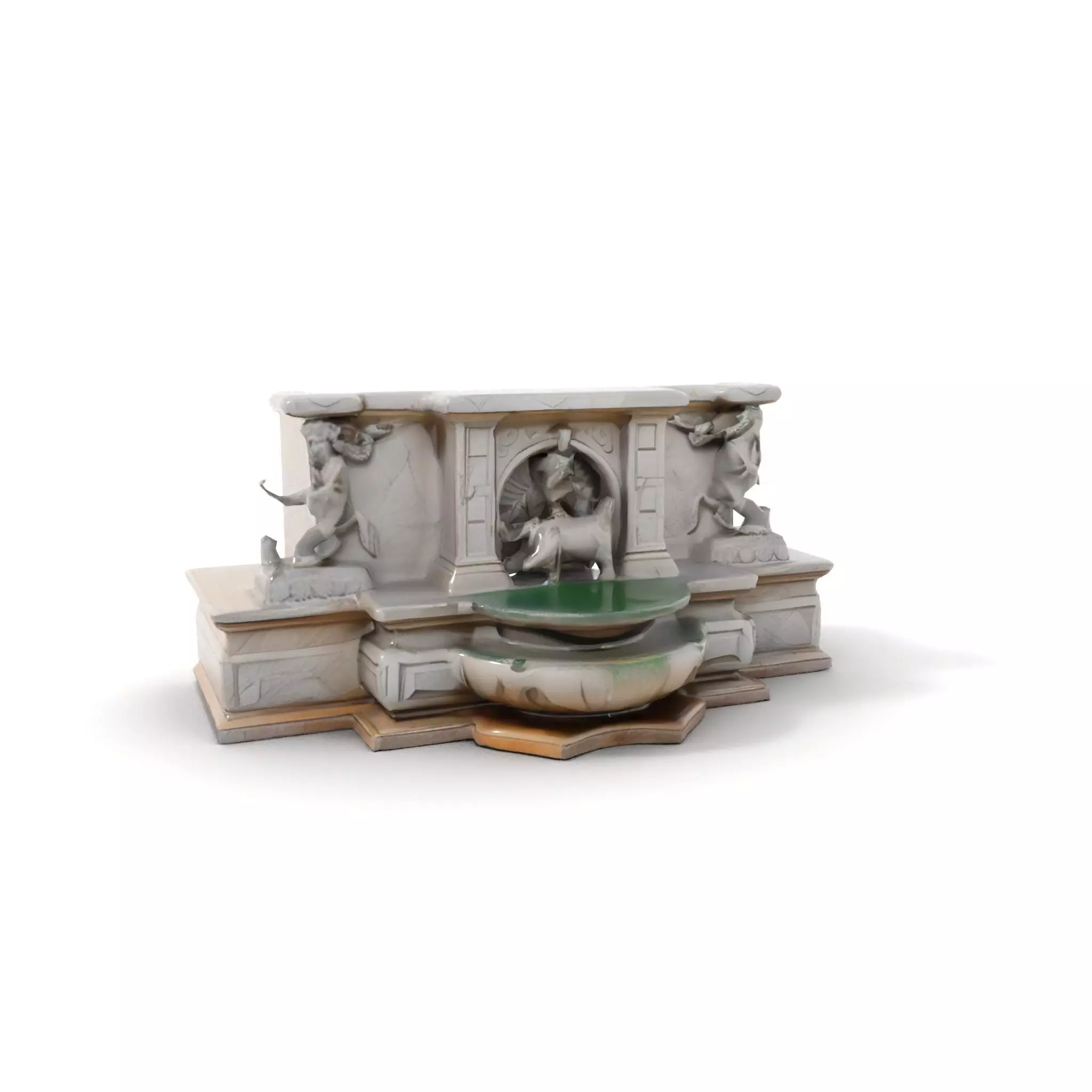 Elegant Stone Fountain model pack Low-poly 3D model_12