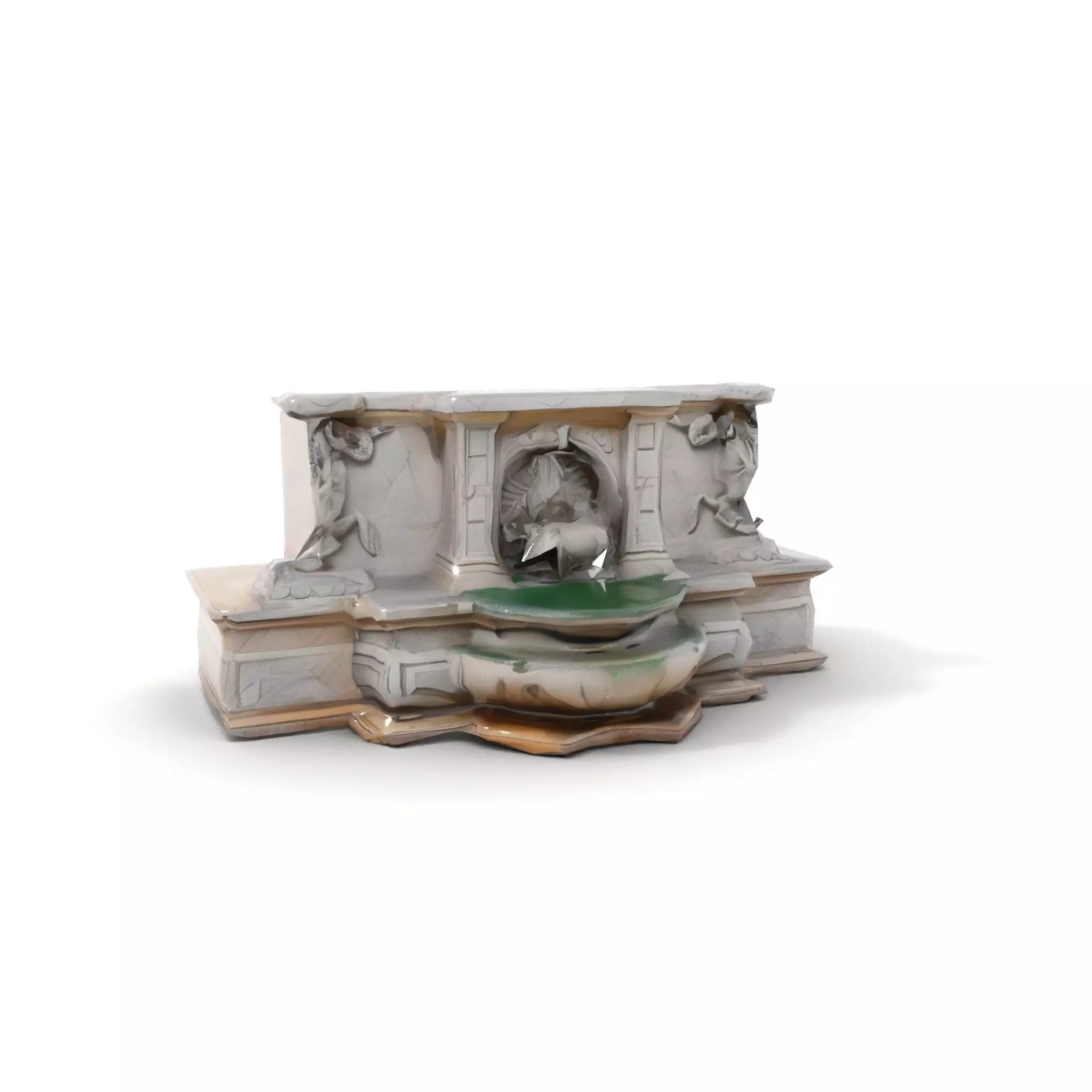 Elegant Stone Fountain model pack Low-poly 3D model_18
