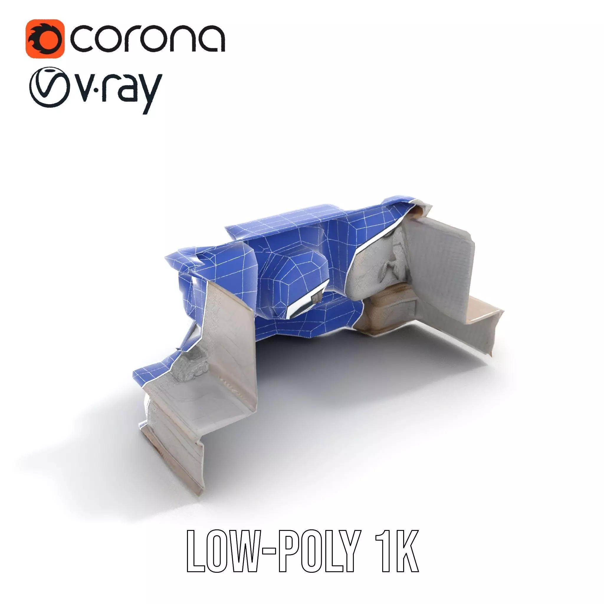 Elegant Stone Fountain model pack Low-poly 3D model_13