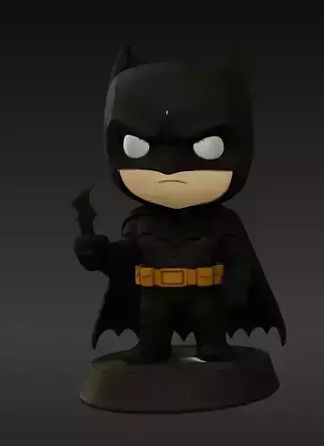 Batman Chibi Style 3D Model