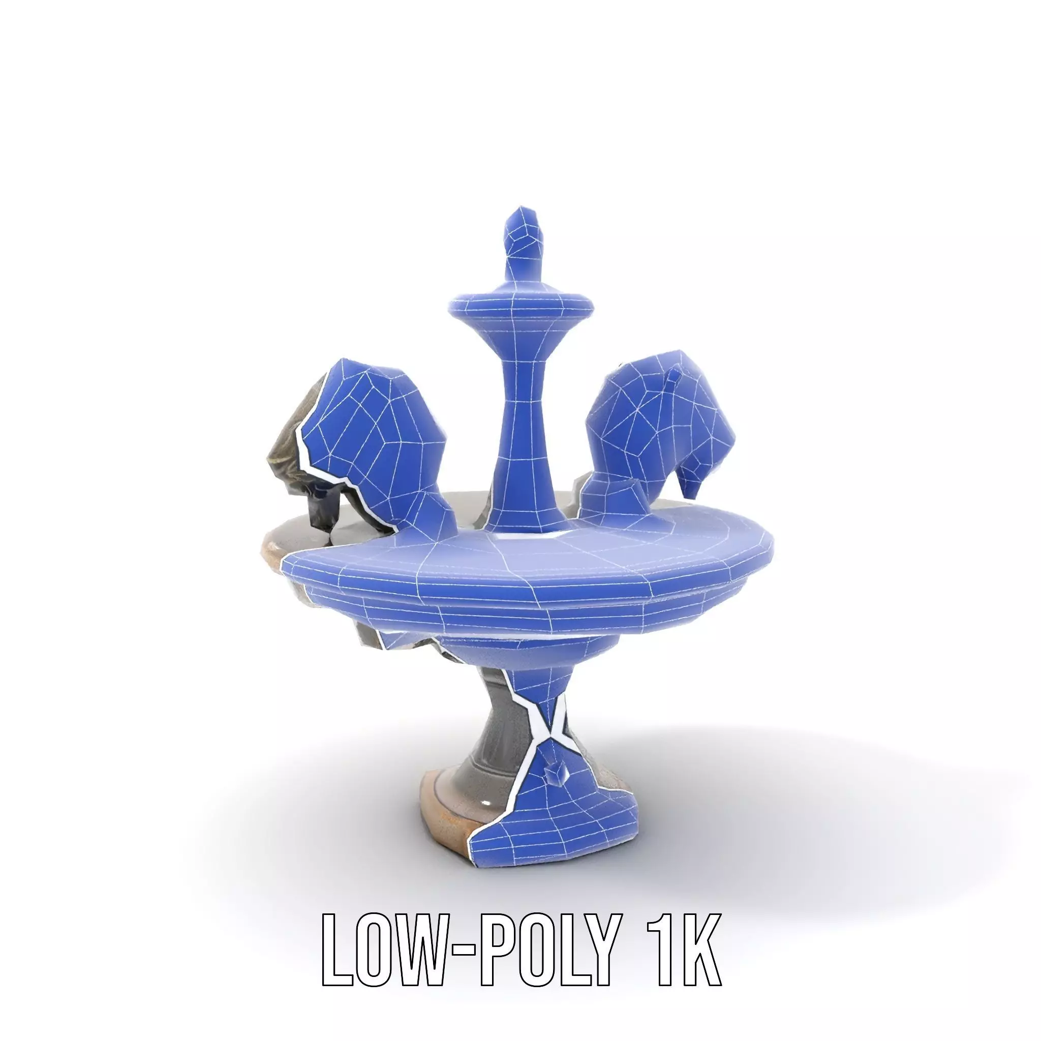 Elegant Lion Fountain model pack Low-poly 3D model_18