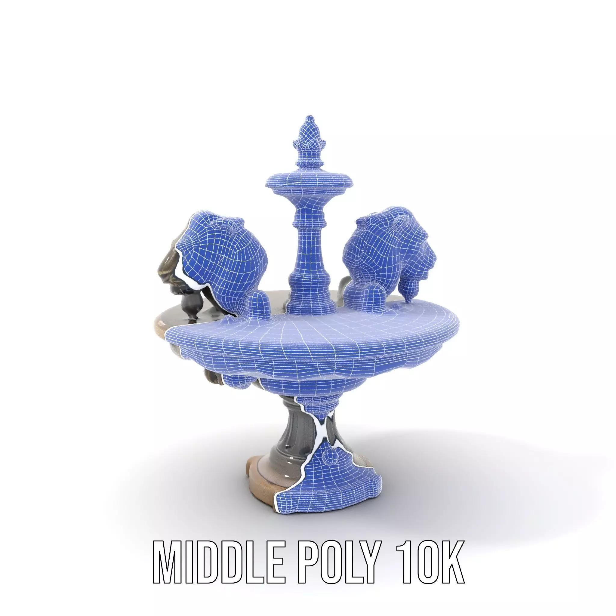 Elegant Lion Fountain model pack Low-poly 3D model_14
