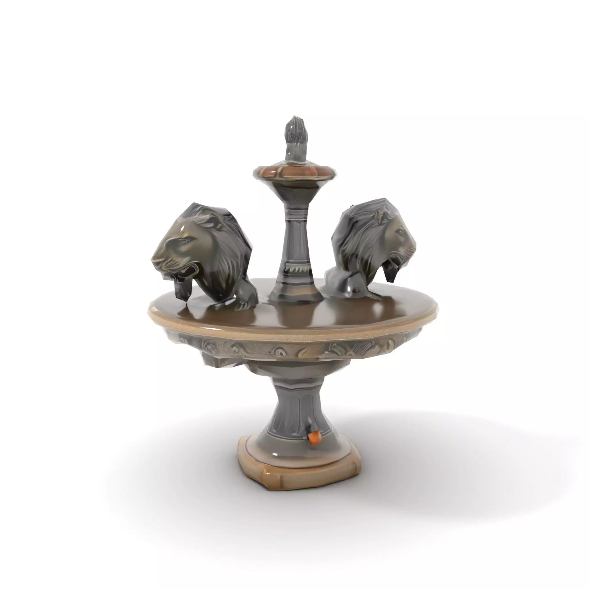 Elegant Lion Fountain model pack Low-poly 3D model_23