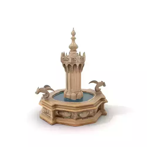 Gothic Dragon Fountain model pack