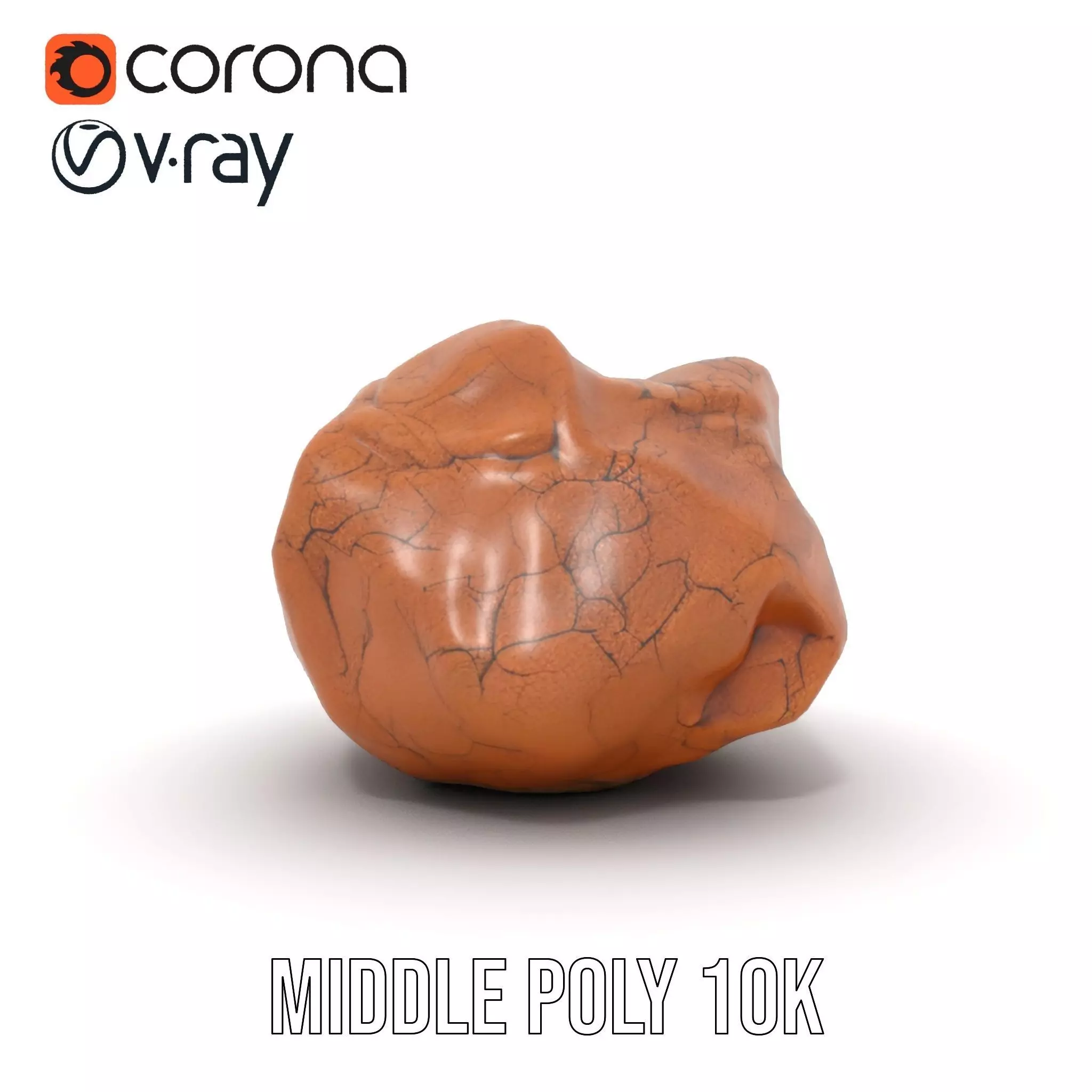 Terracotta Boulder model pack Low-poly 3D model_21