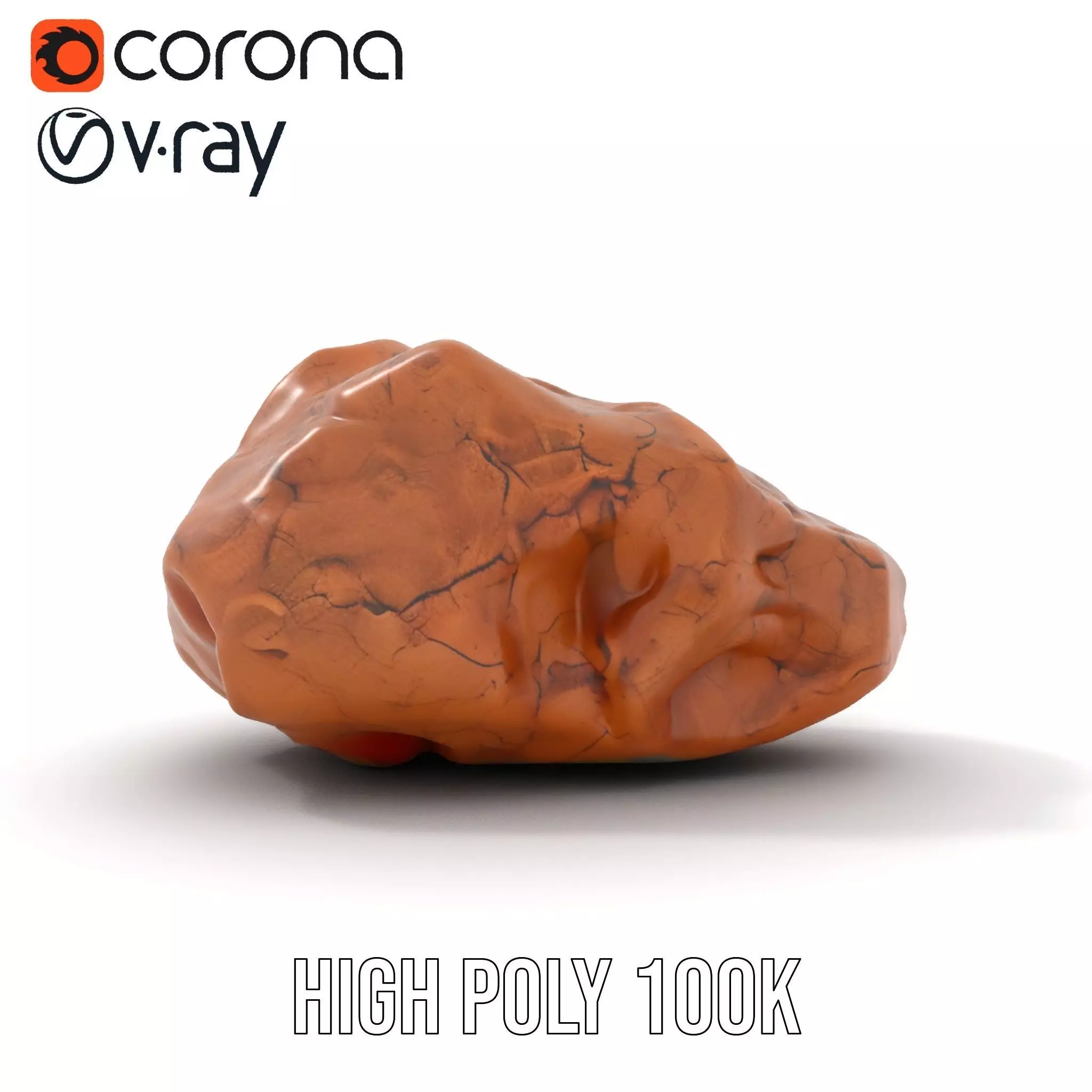 Terracotta Boulder model pack Low-poly 3D model_23