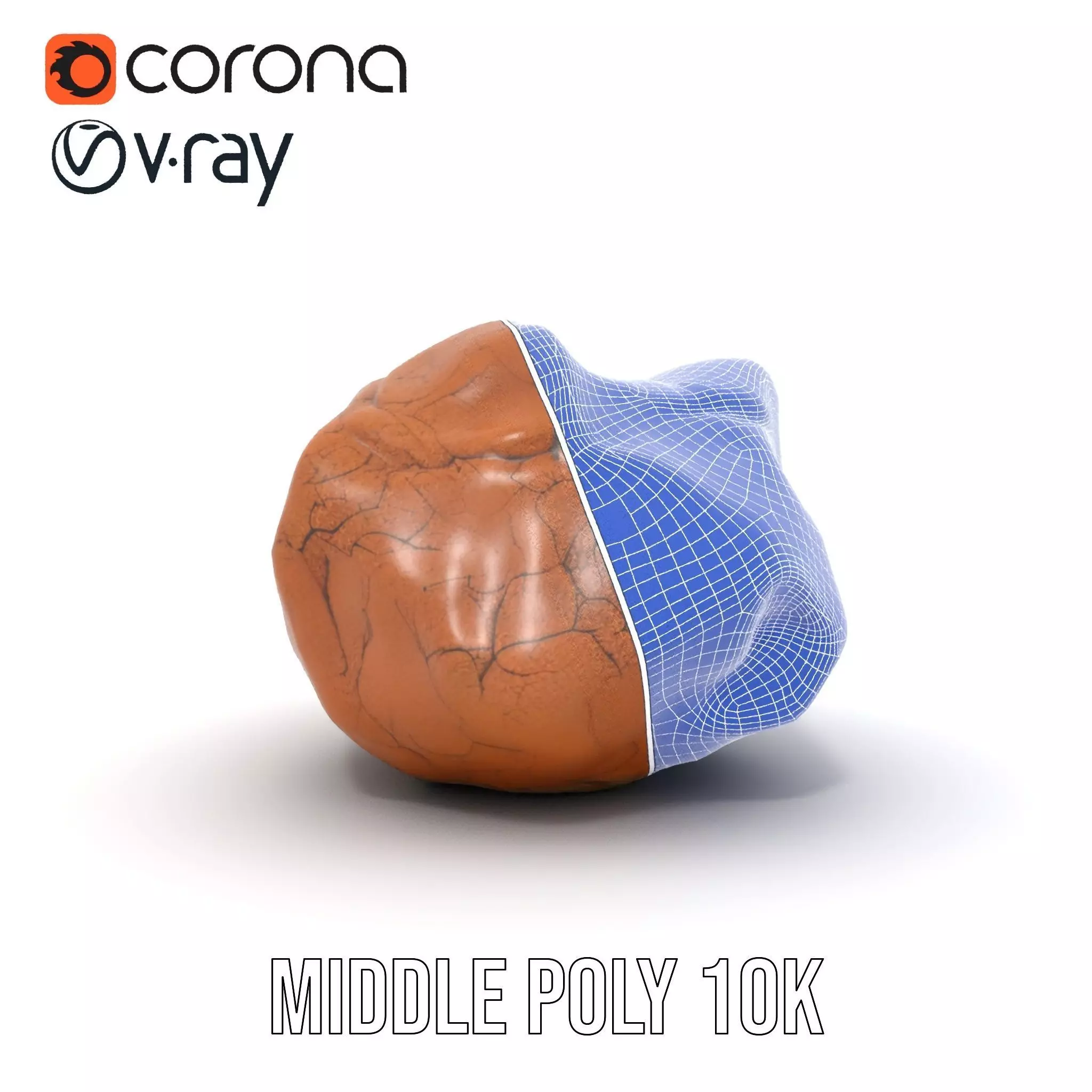 Terracotta Boulder model pack Low-poly 3D model_30