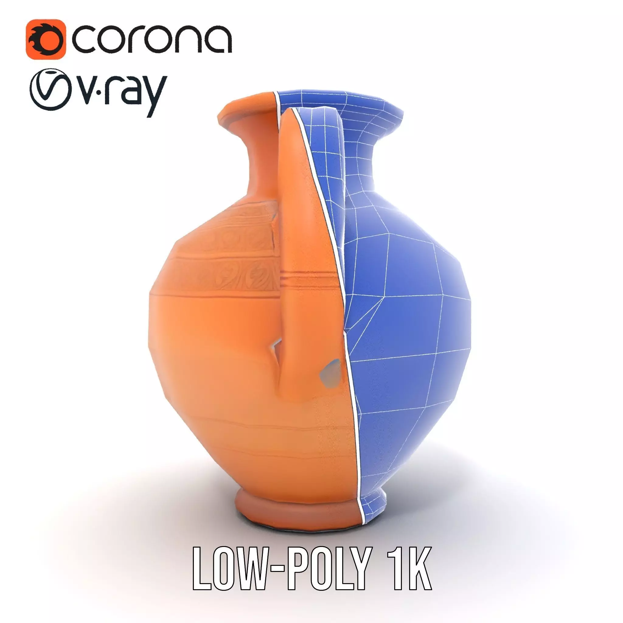 Terracotta Vase model pack Low-poly 3D model_31