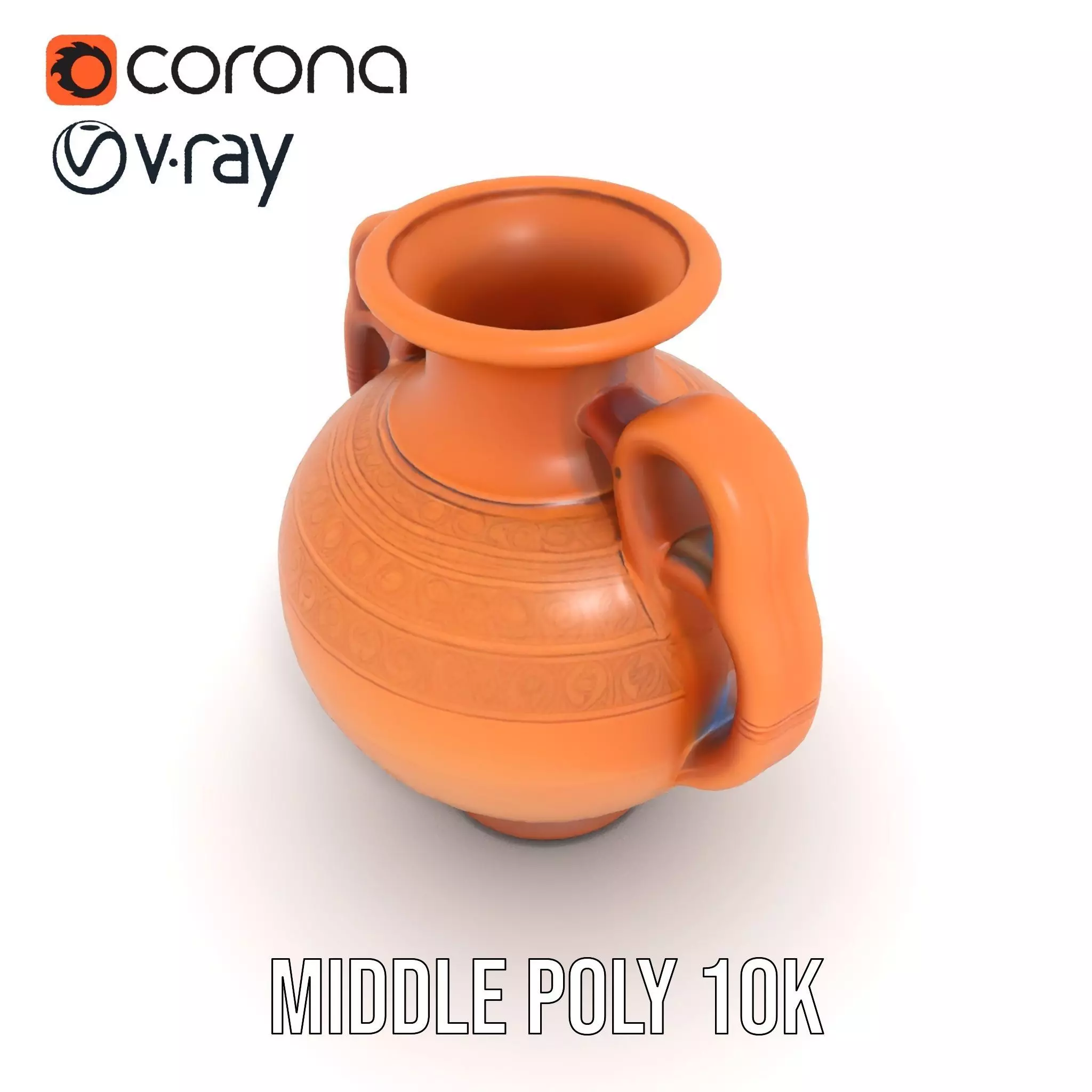Terracotta Vase model pack Low-poly 3D model_6