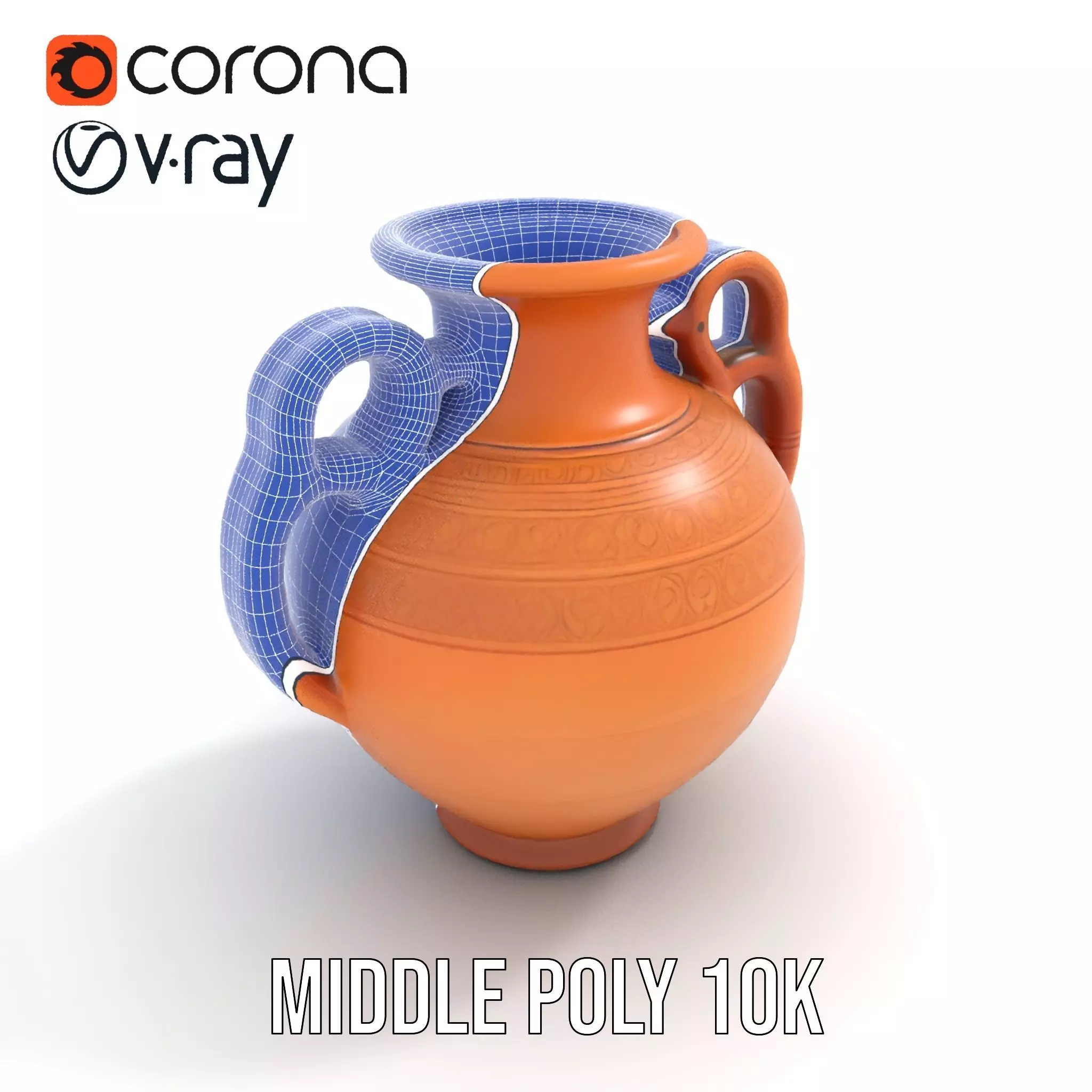 Terracotta Vase model pack Low-poly 3D model_24