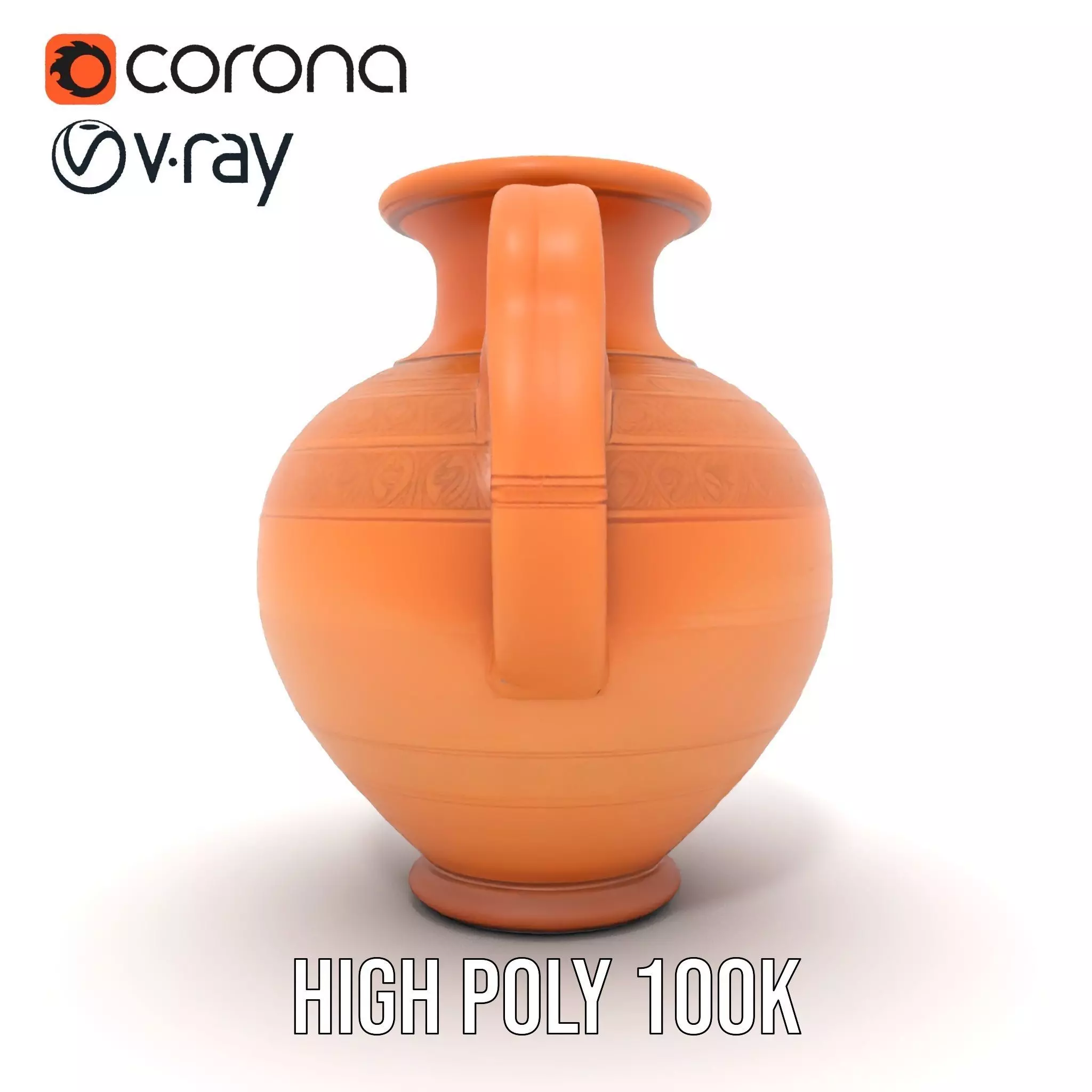 Terracotta Vase model pack Low-poly 3D model_29