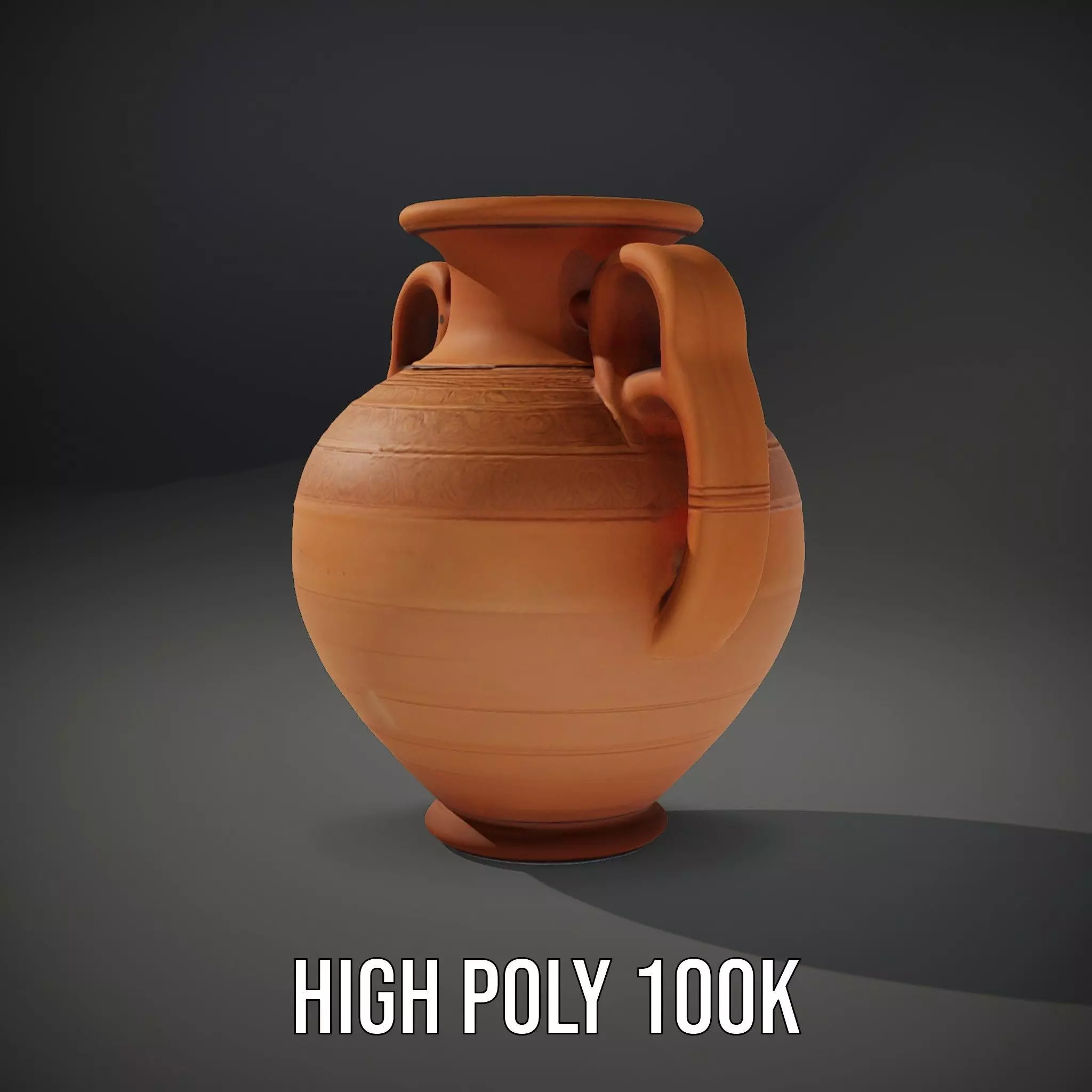 Terracotta Vase model pack Low-poly 3D model_10