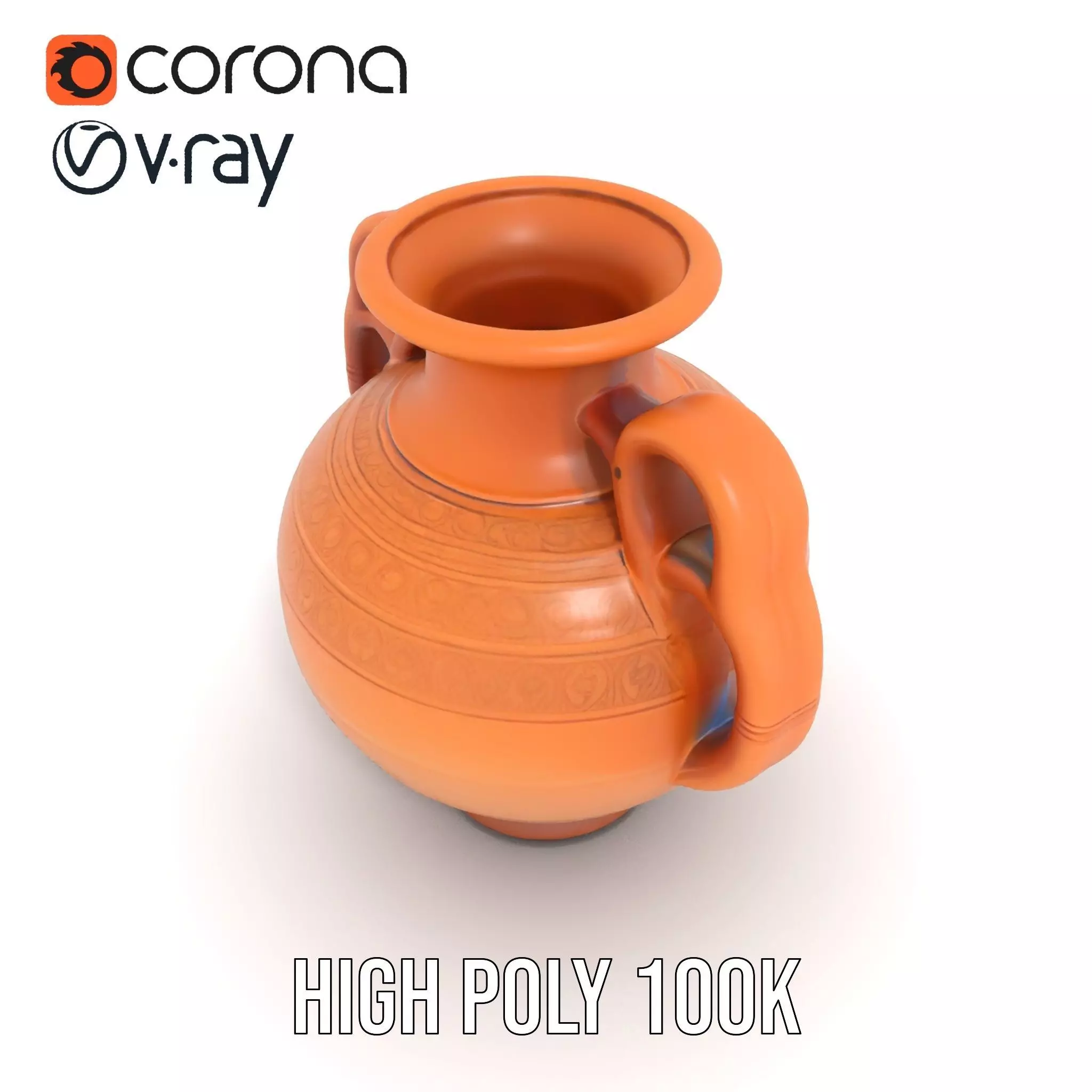 Terracotta Vase model pack Low-poly 3D model_17
