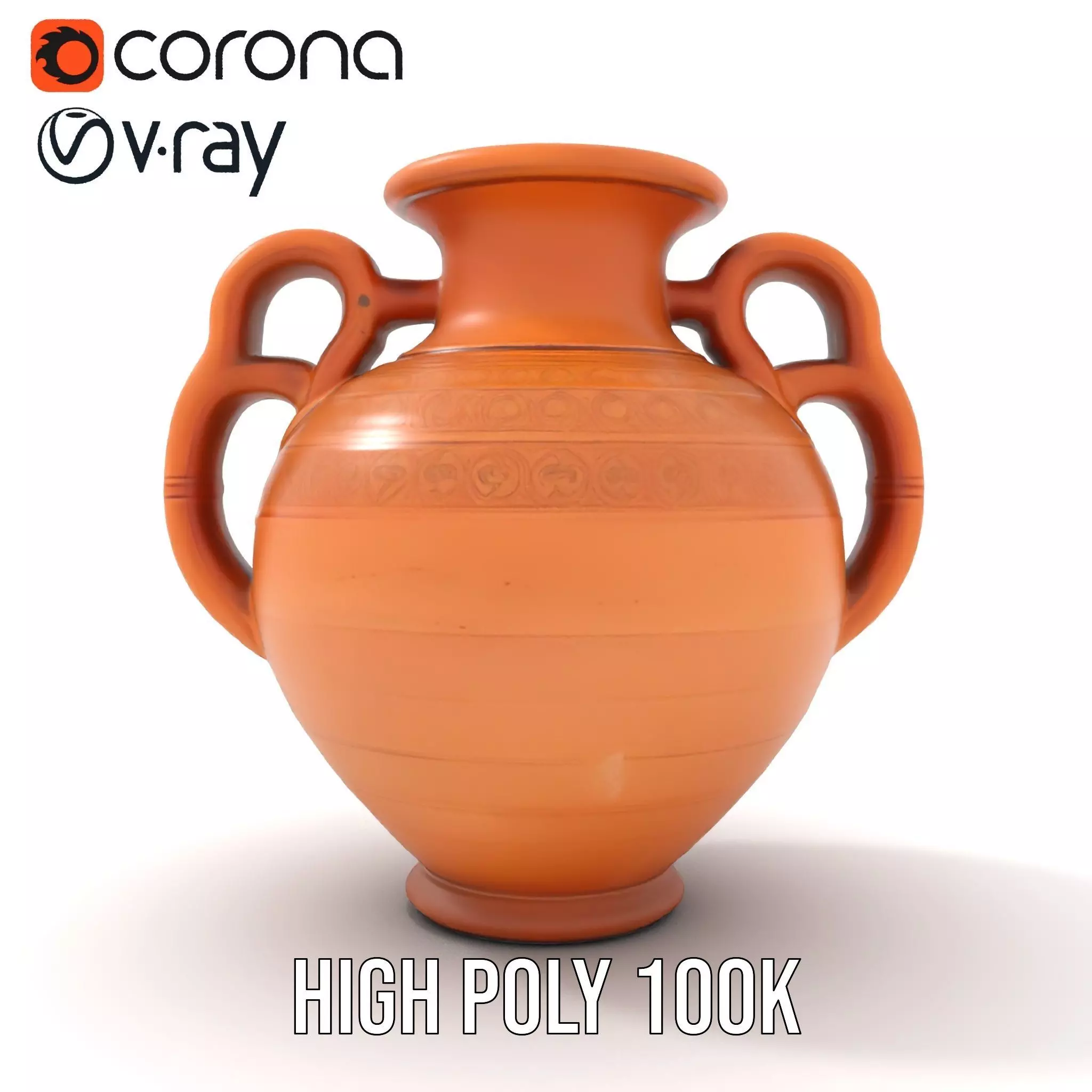 Terracotta Vase model pack Low-poly 3D model_26