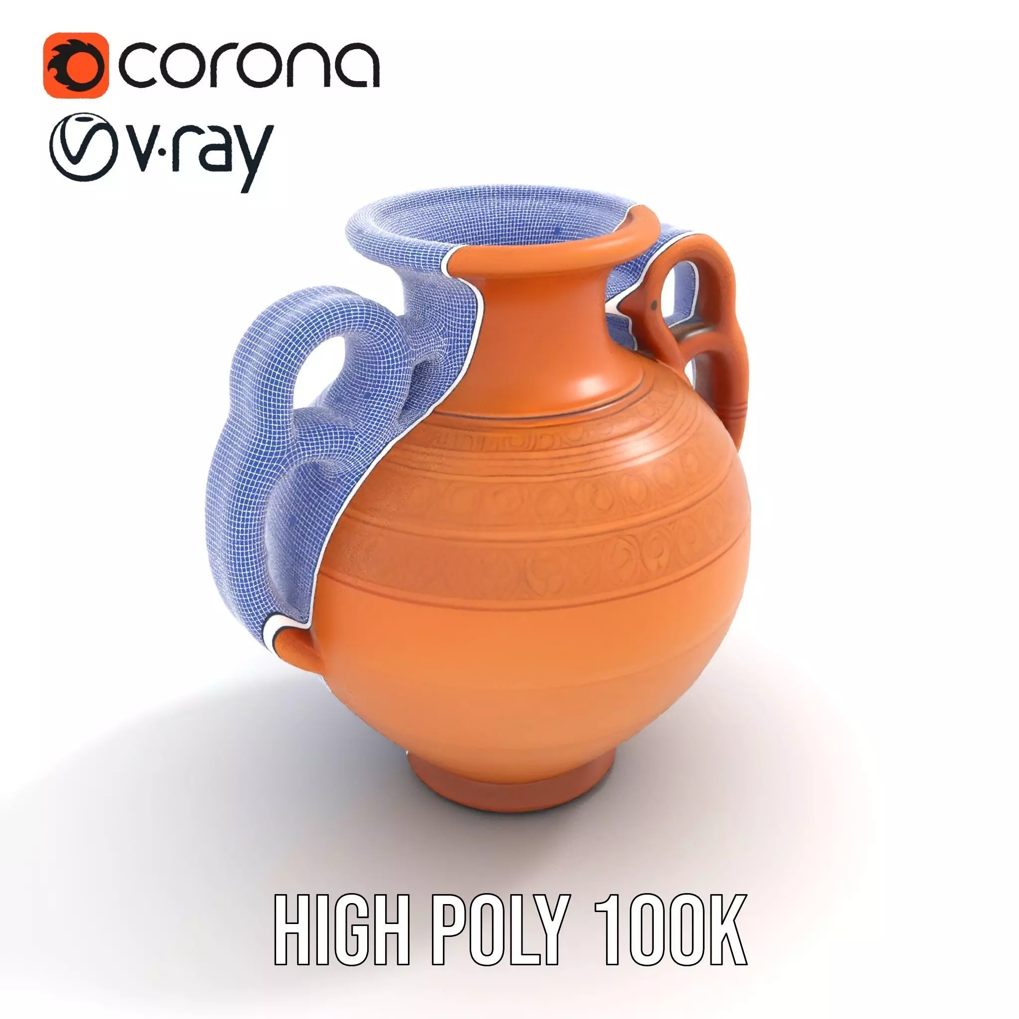 Terracotta Vase model pack Low-poly 3D model_23