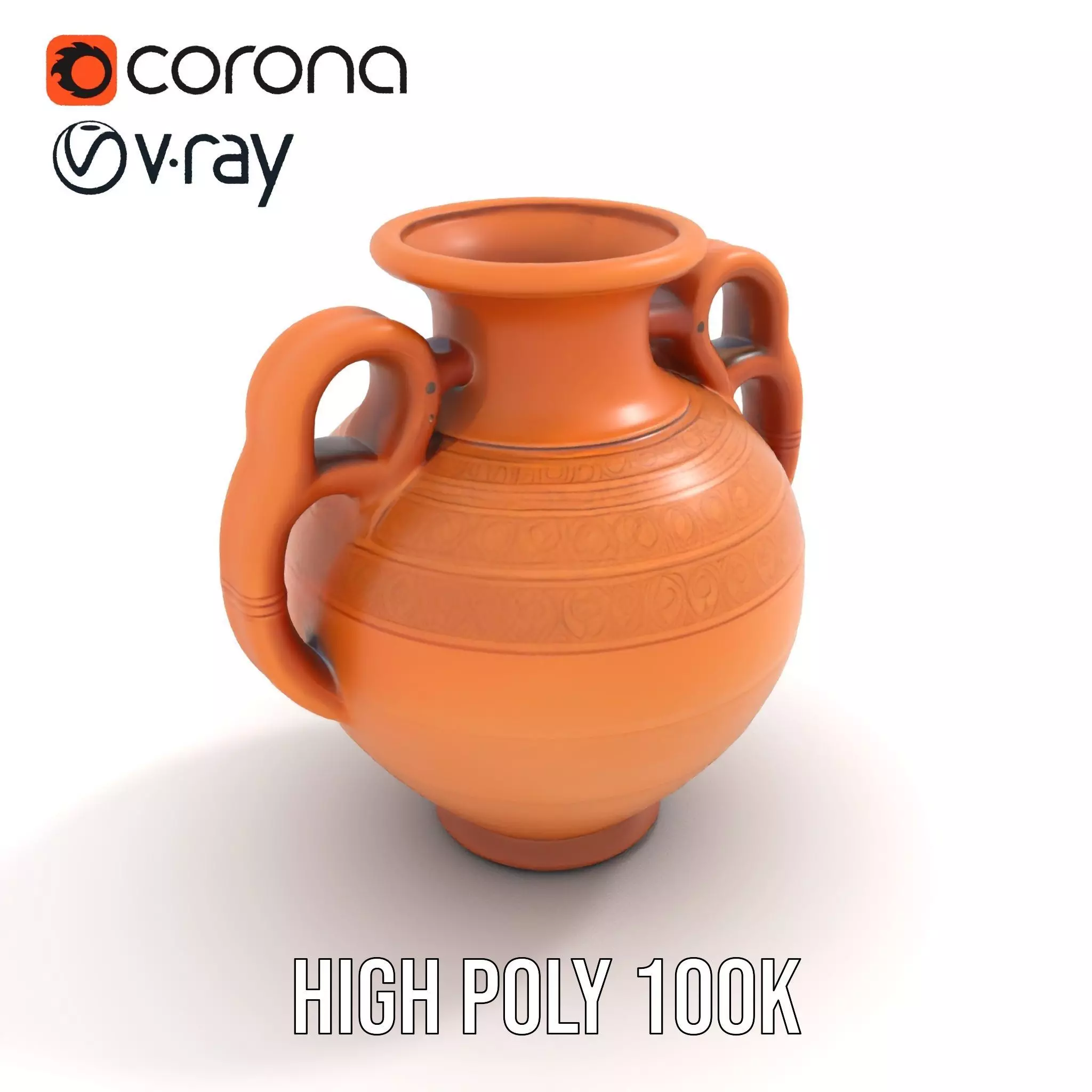Terracotta Vase model pack Low-poly 3D model_32