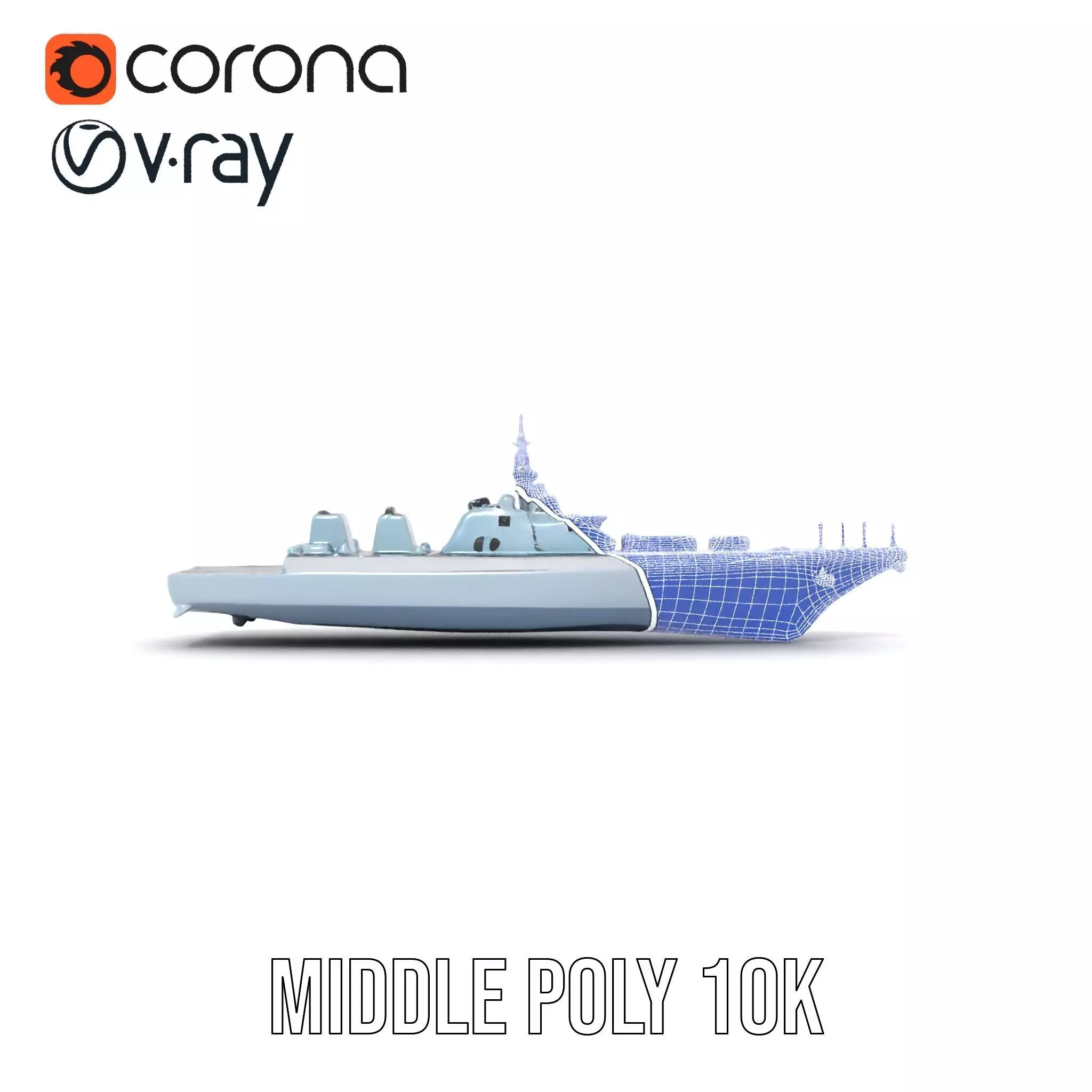 Modern Naval Warship model pack Low-poly 3D model_18