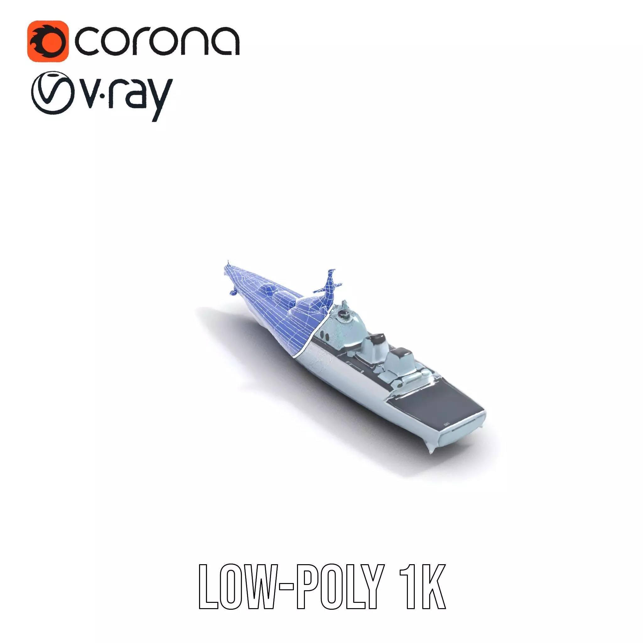 Modern Naval Warship model pack Low-poly 3D model_14