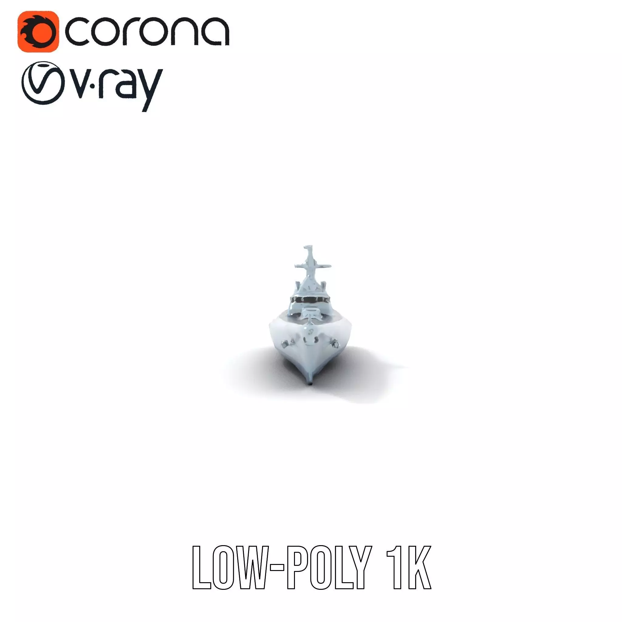 Modern Naval Warship model pack Low-poly 3D model_24