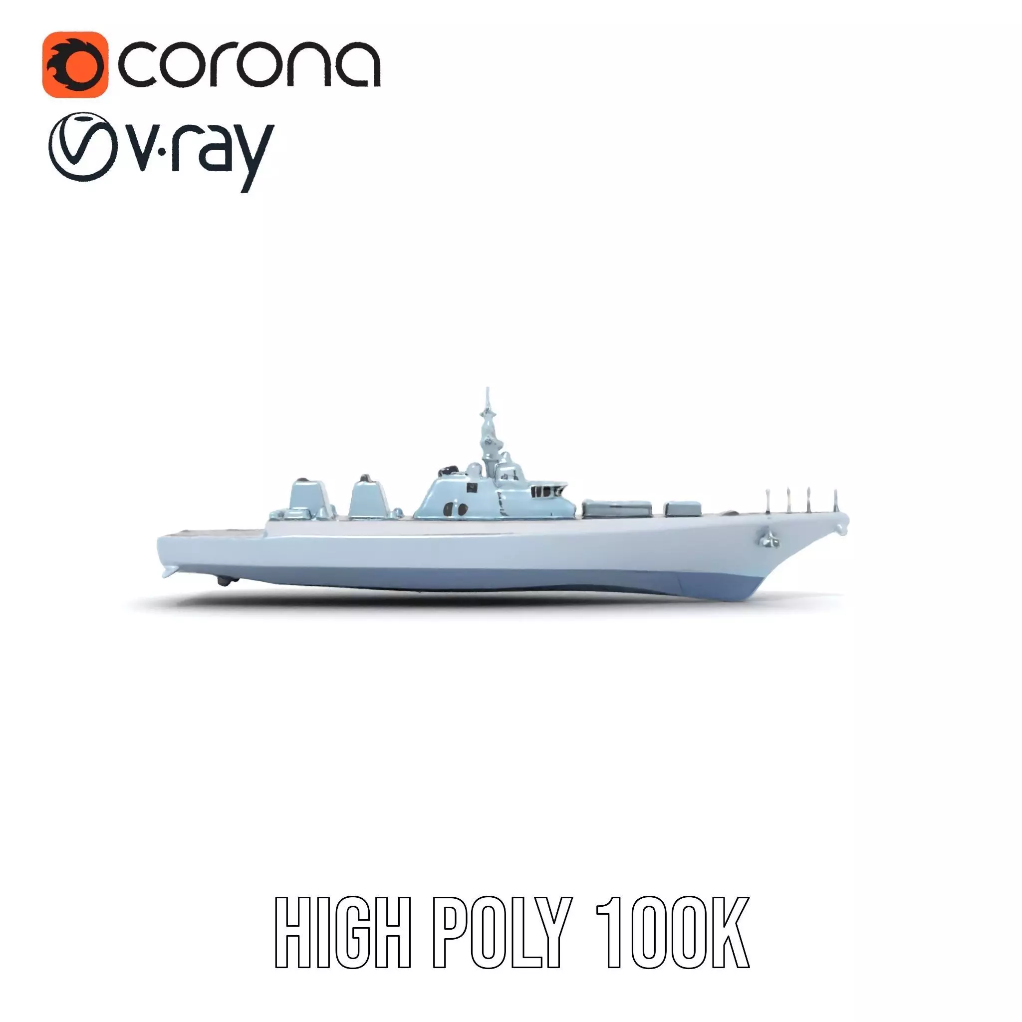 Modern Naval Warship model pack Low-poly 3D model_28
