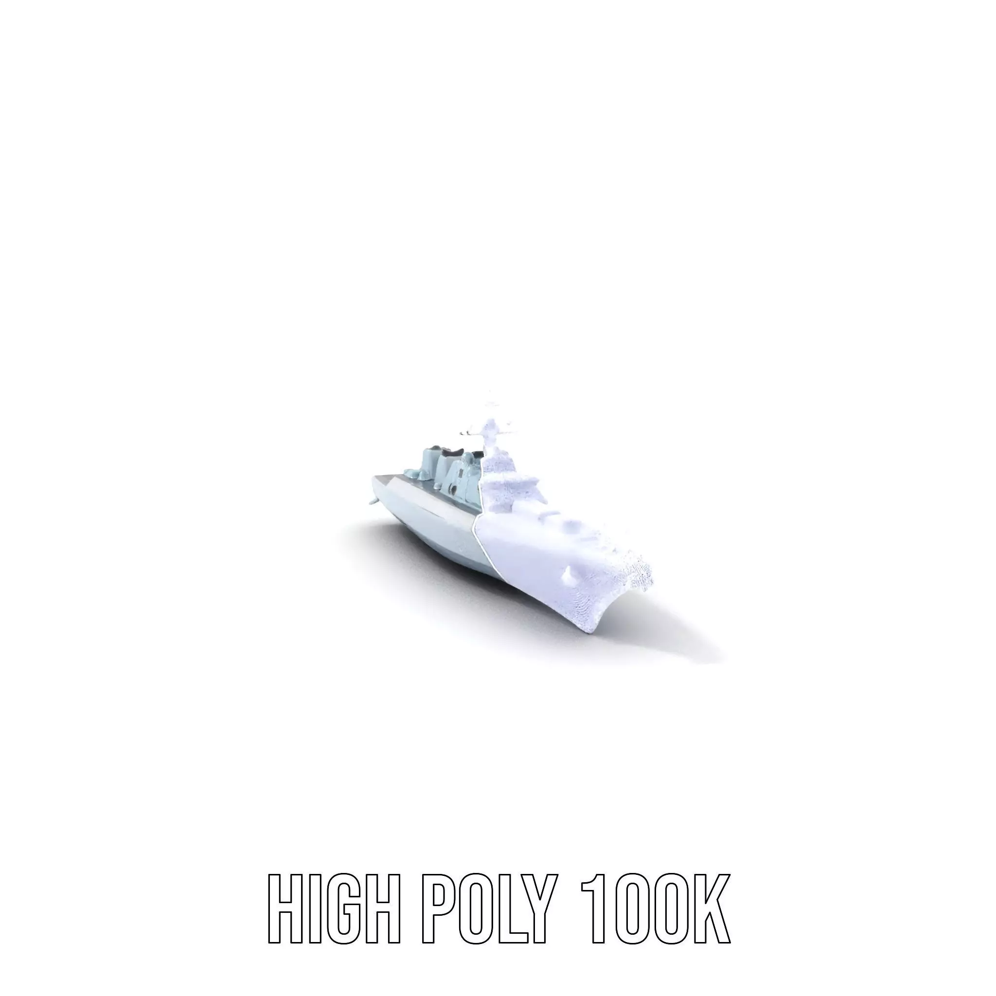 Modern Naval Warship model pack Low-poly 3D model_4