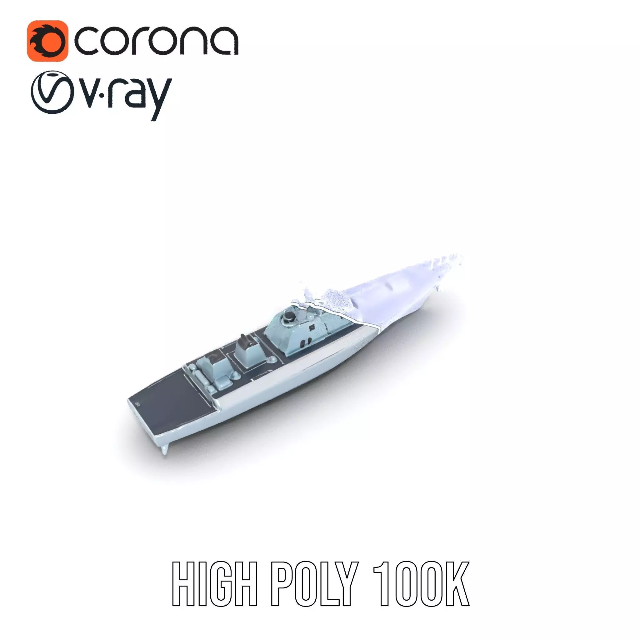 Modern Naval Warship model pack Low-poly 3D model_32