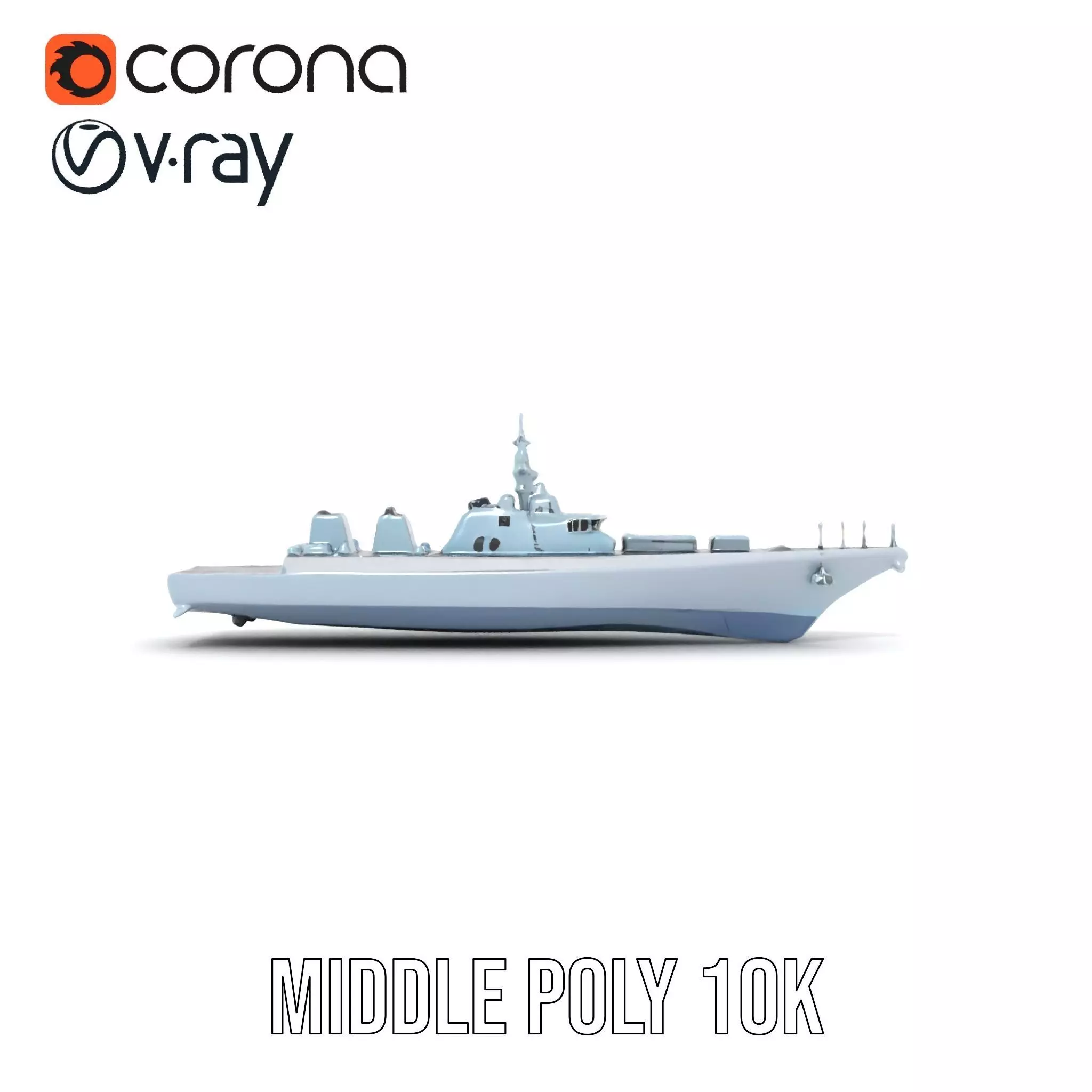 Modern Naval Warship model pack Low-poly 3D model_21