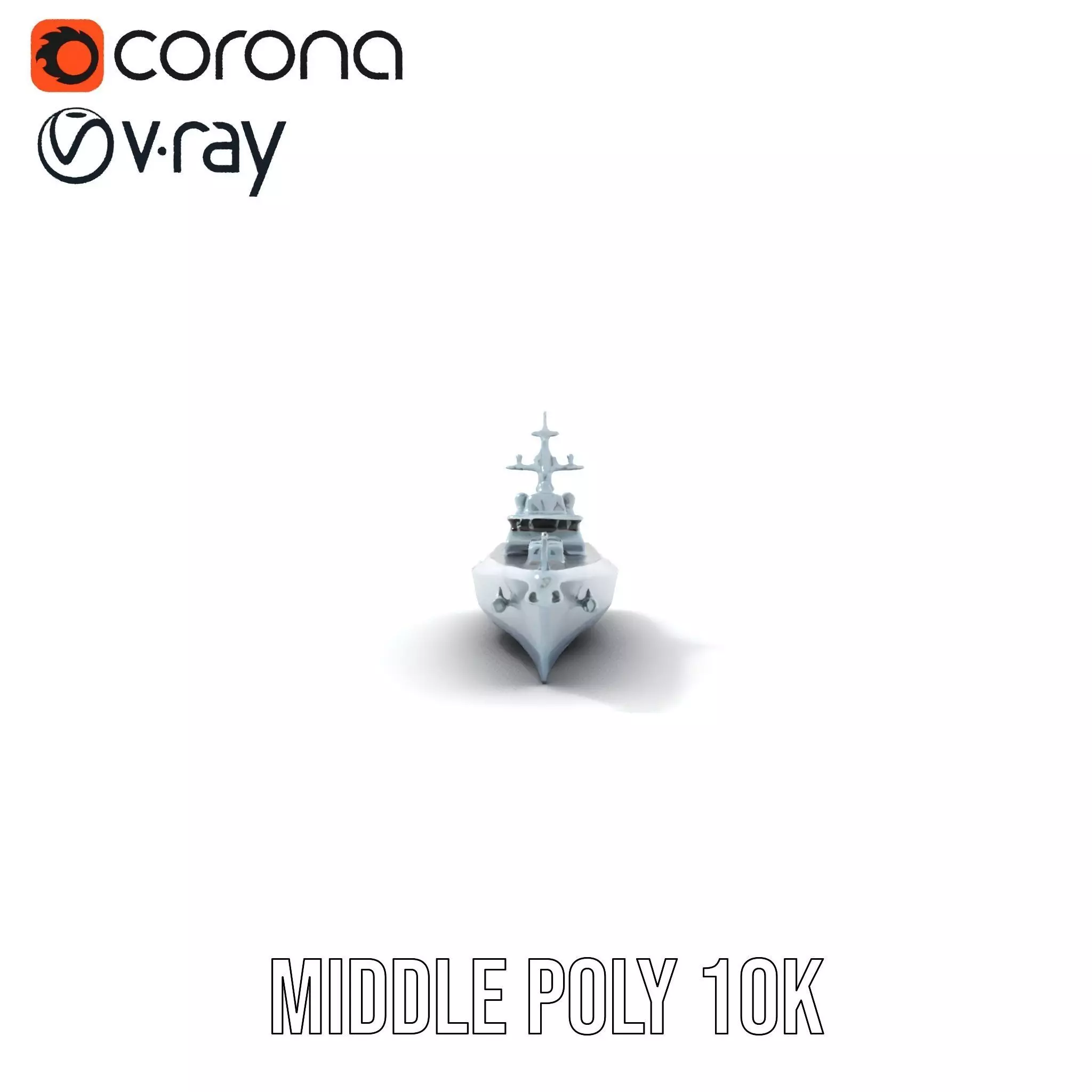 Modern Naval Warship model pack Low-poly 3D model_11