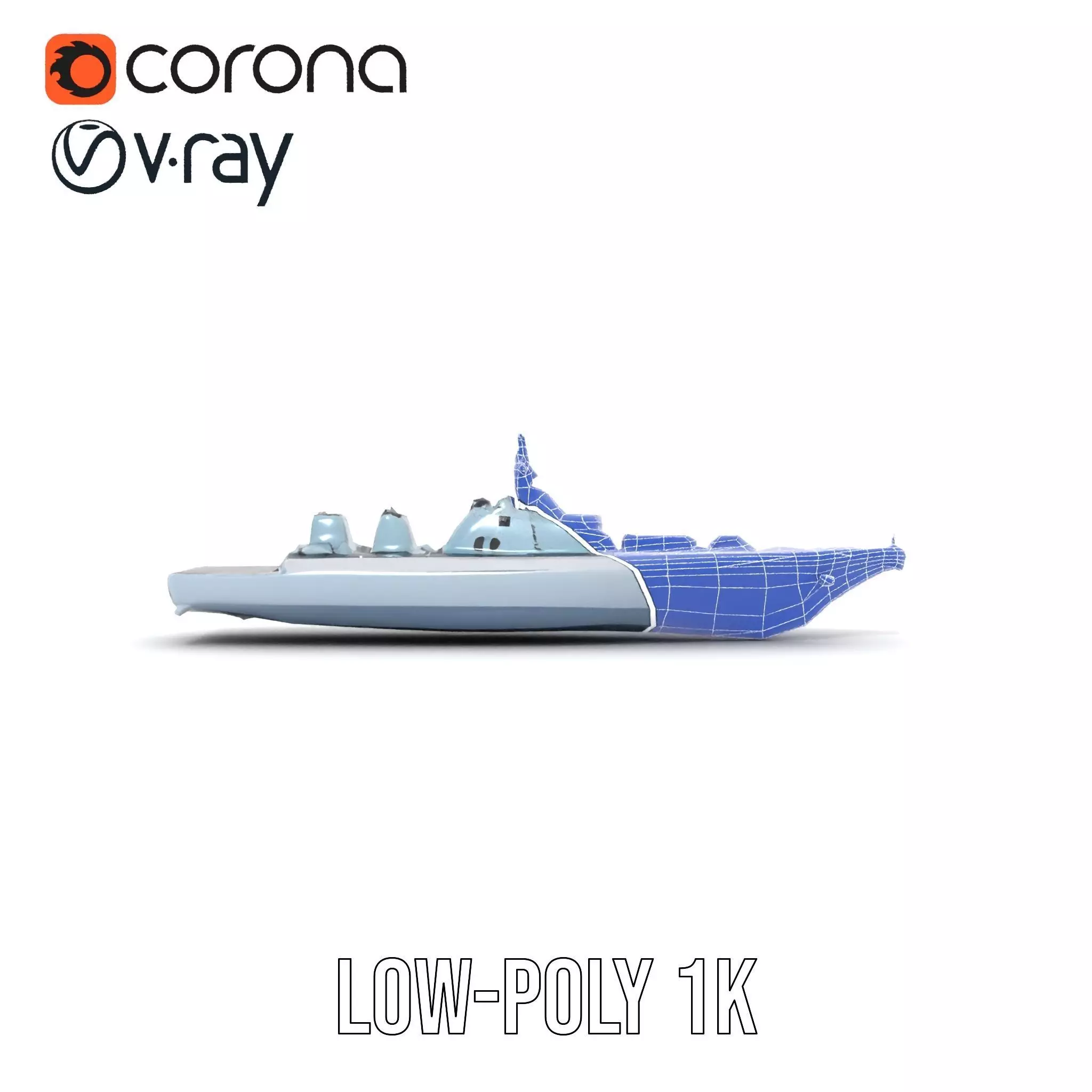 Modern Naval Warship model pack Low-poly 3D model_19