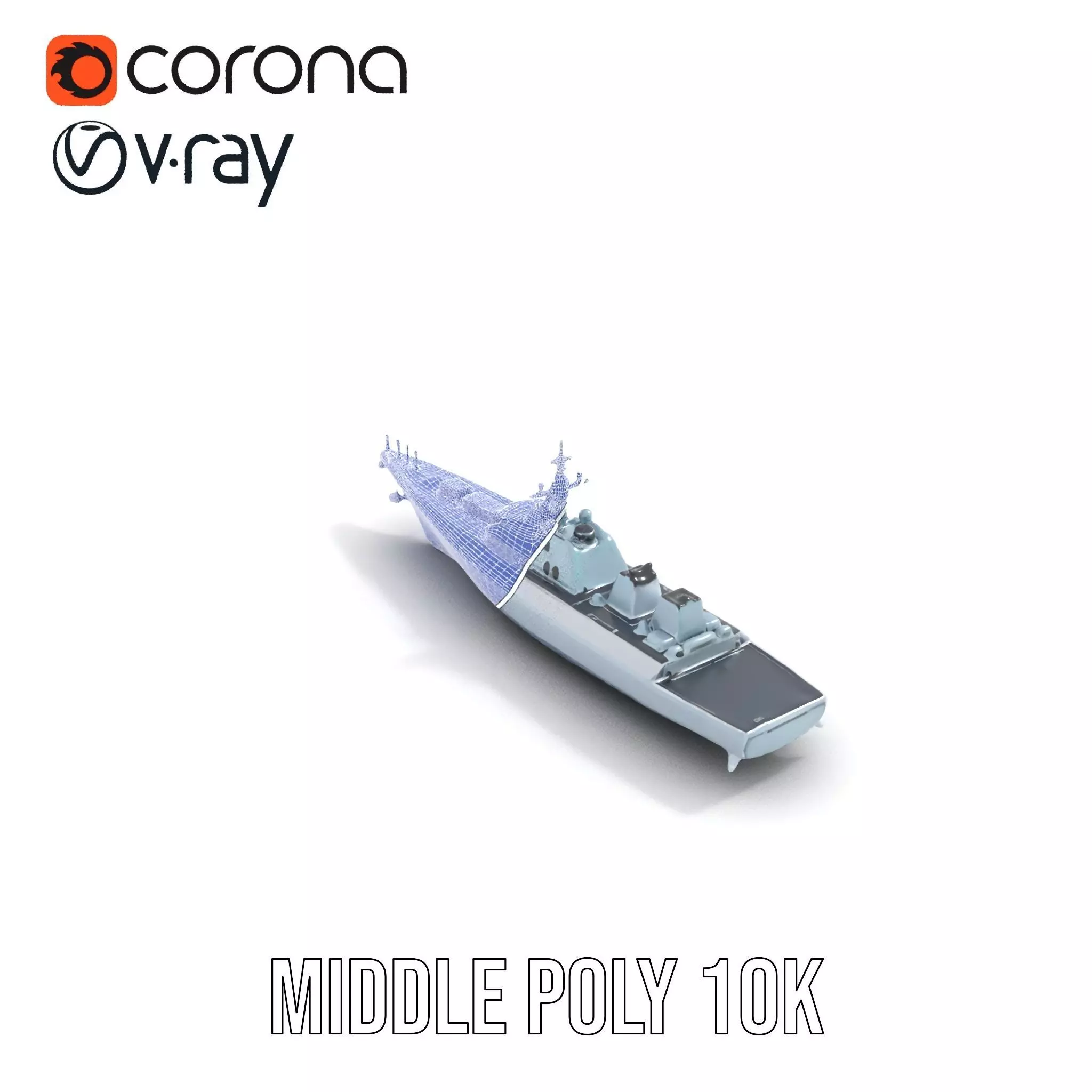 Modern Naval Warship model pack Low-poly 3D model_16