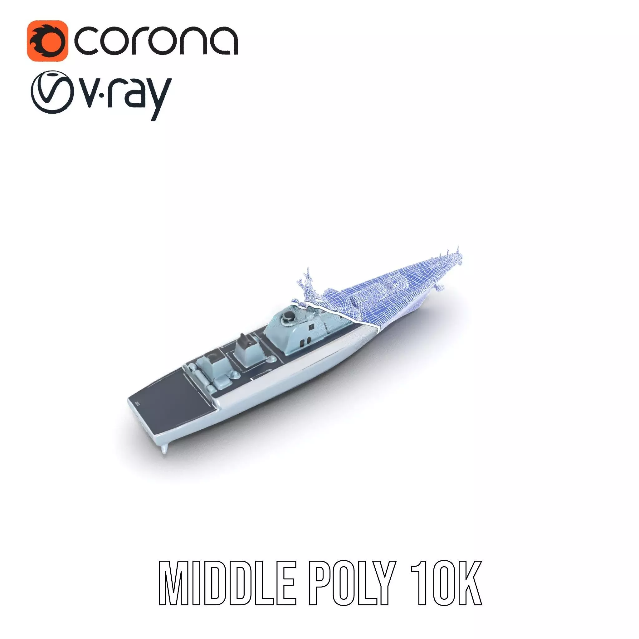 Modern Naval Warship model pack Low-poly 3D model_23